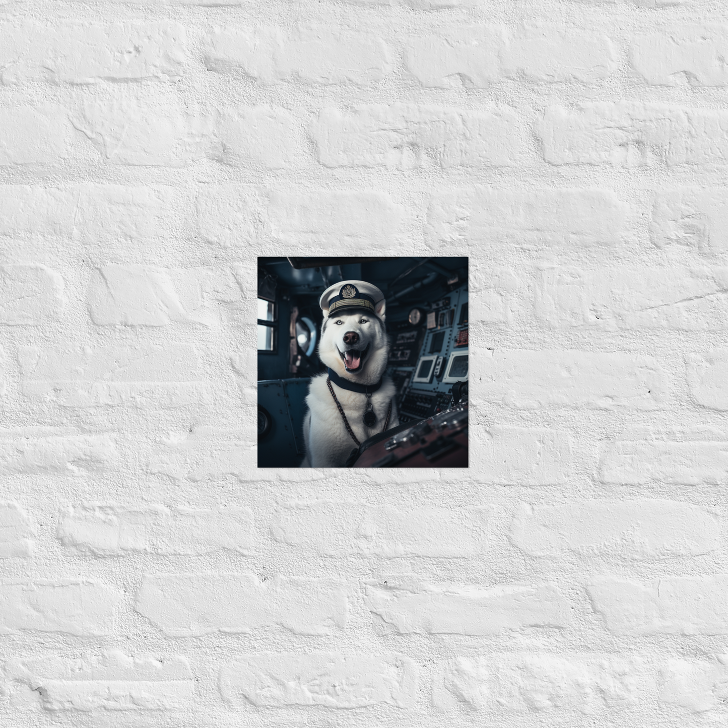 Siberian Husky NavyOfficer Poster