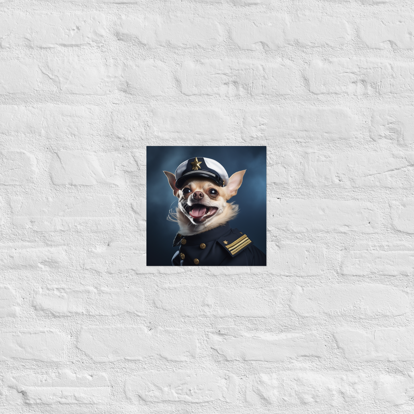 Chihuahua NavyOfficer Poster