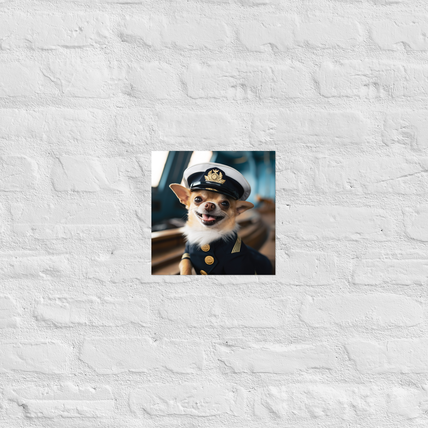 Chihuahua NavyOfficer Poster