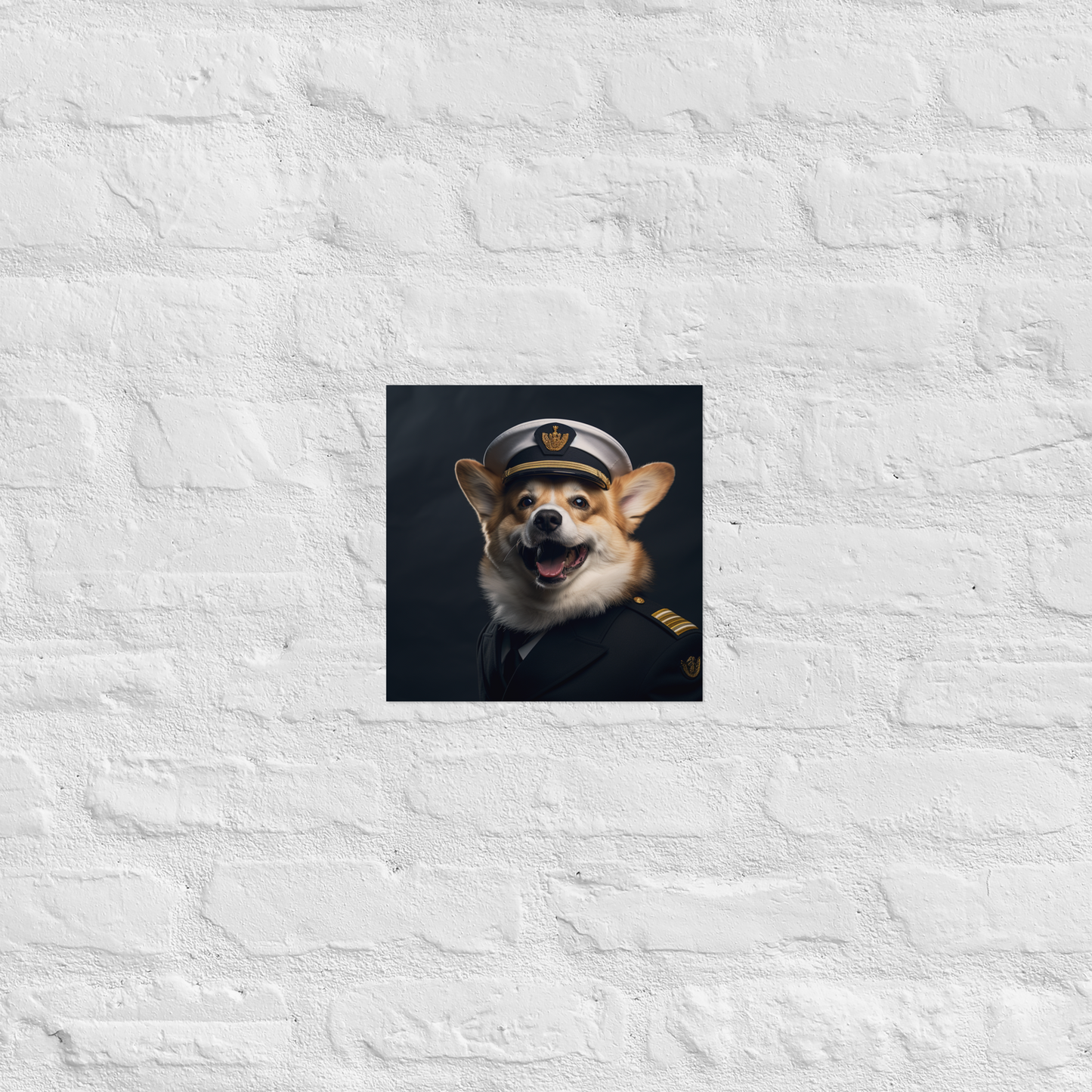 Pembroke Welsh Corgi NavyOfficer Poster