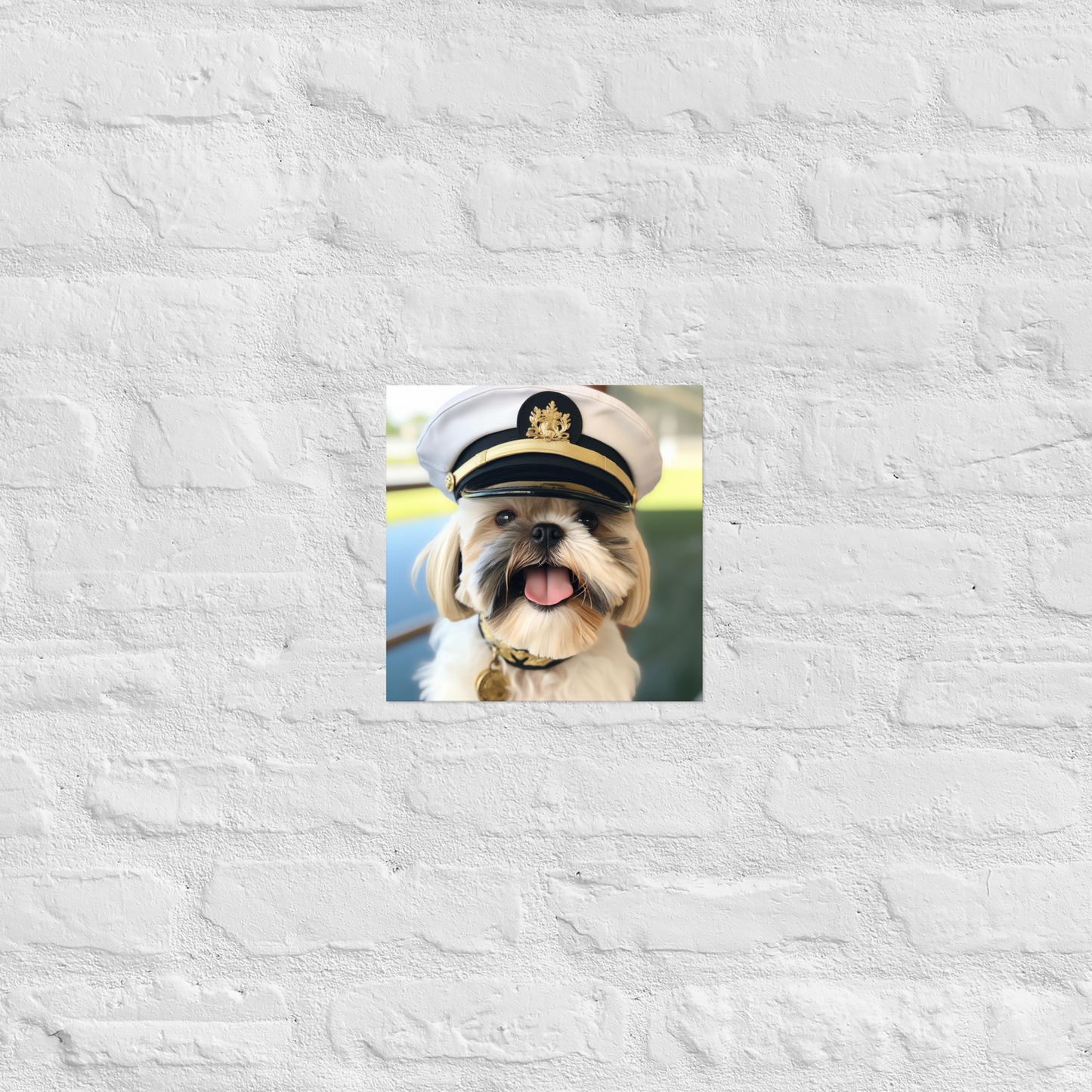 Shih Tzu NavyOfficer Poster