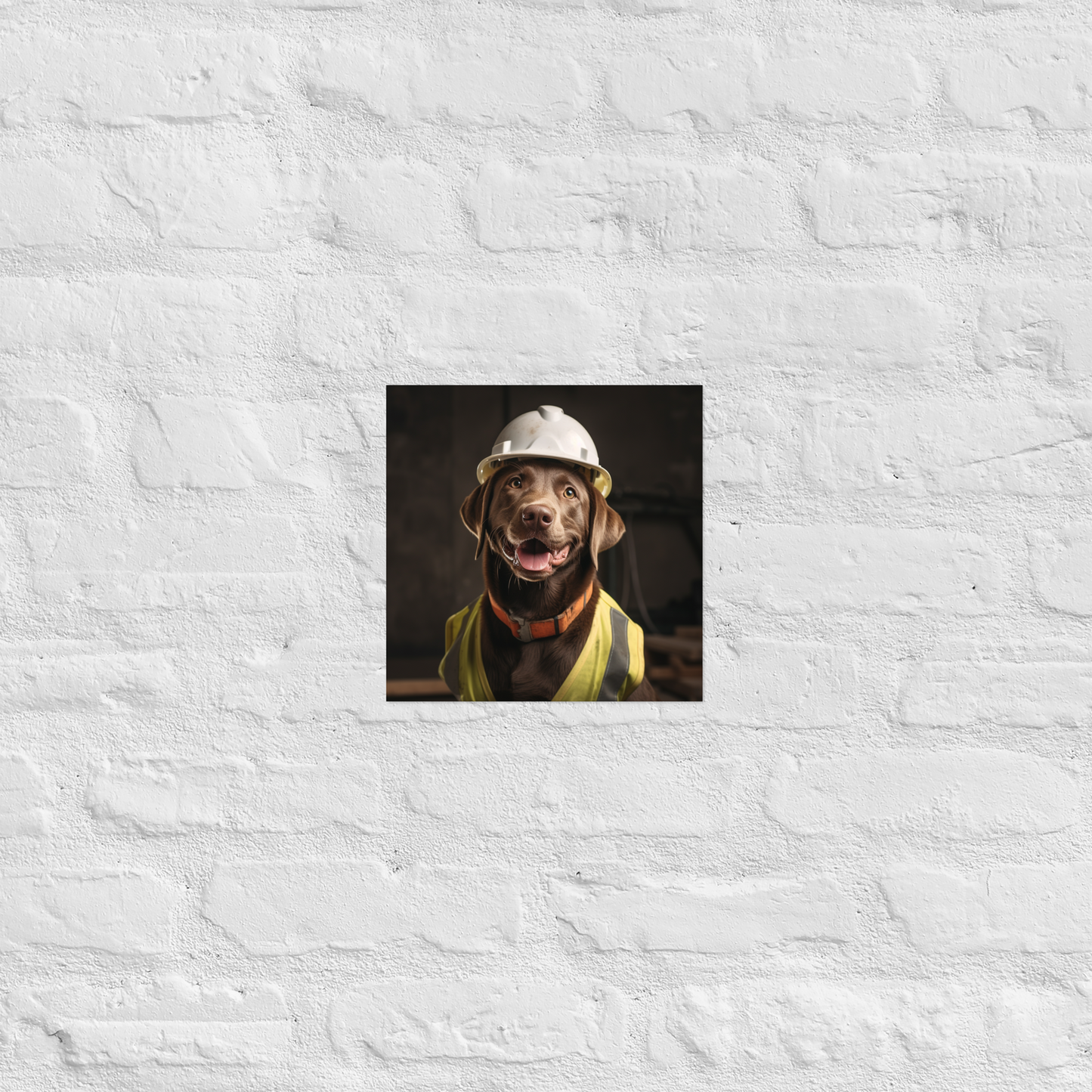 Labrador Retriever ConstructionWorker Poster