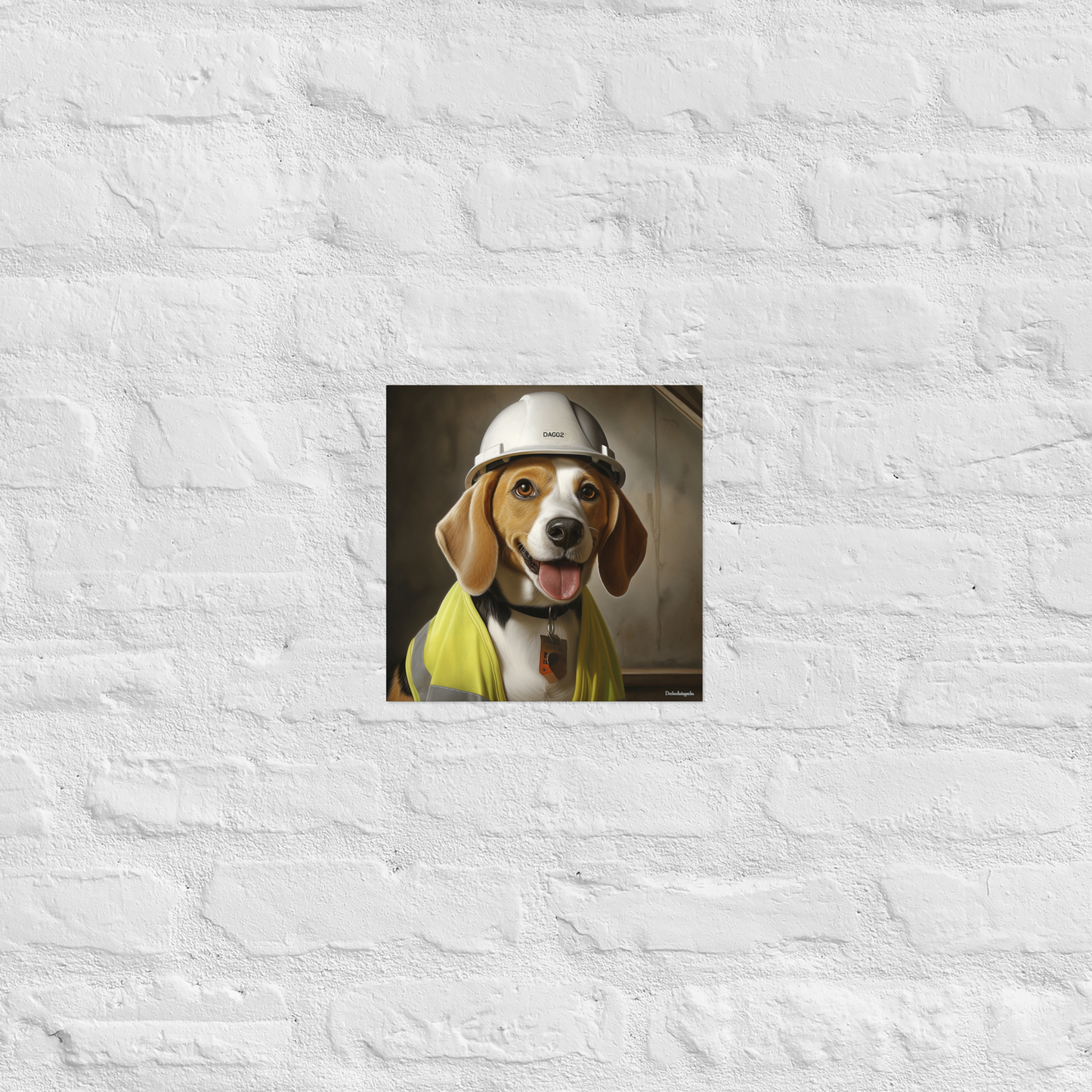 Beagle ConstructionWorker Poster