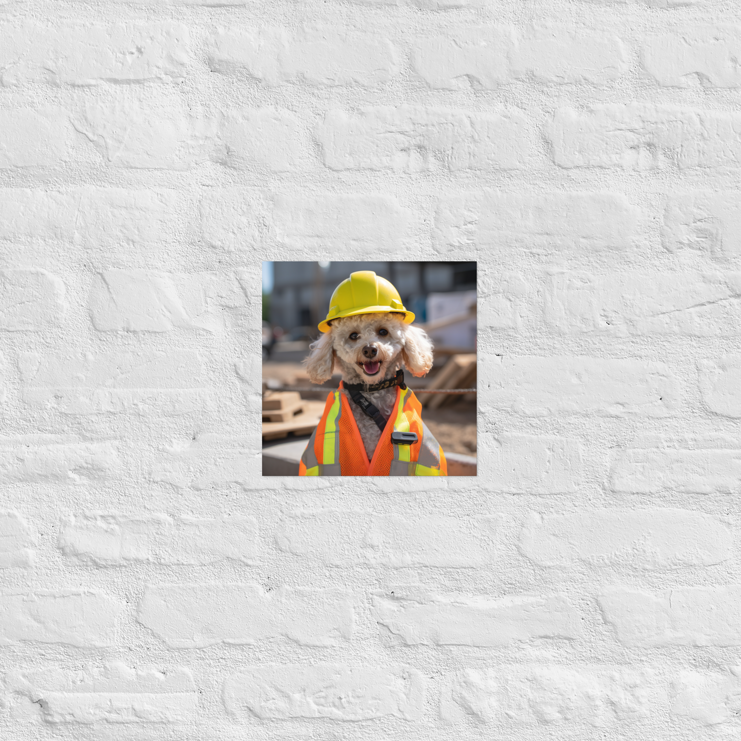 Poodle ConstructionWorker Poster