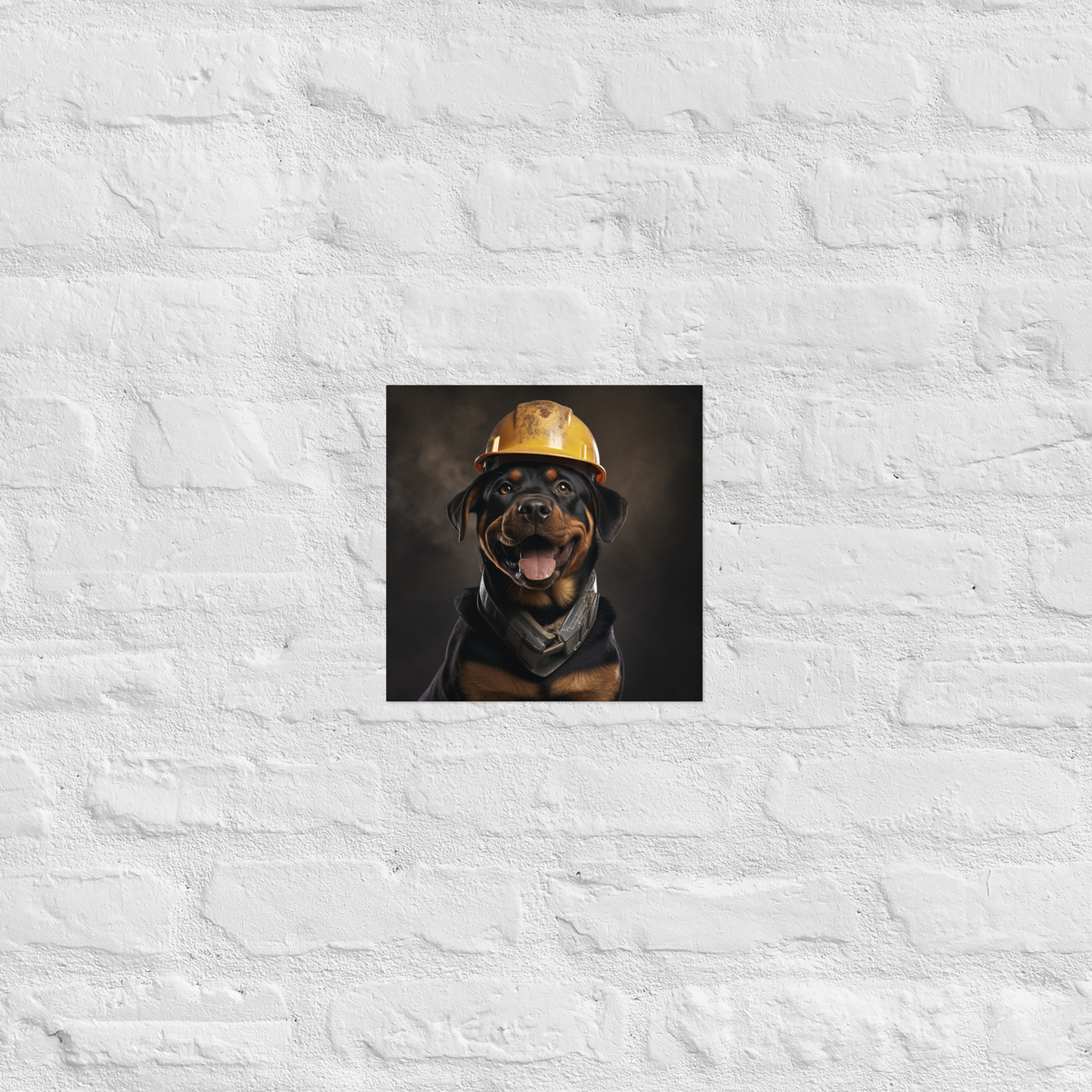 Rottweiler ConstructionWorker Poster