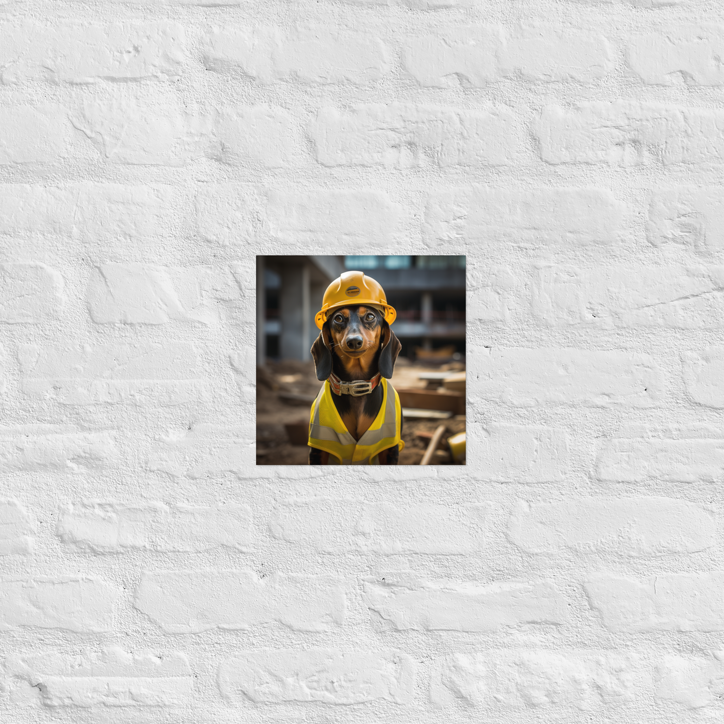 Dachshund ConstructionWorker Poster