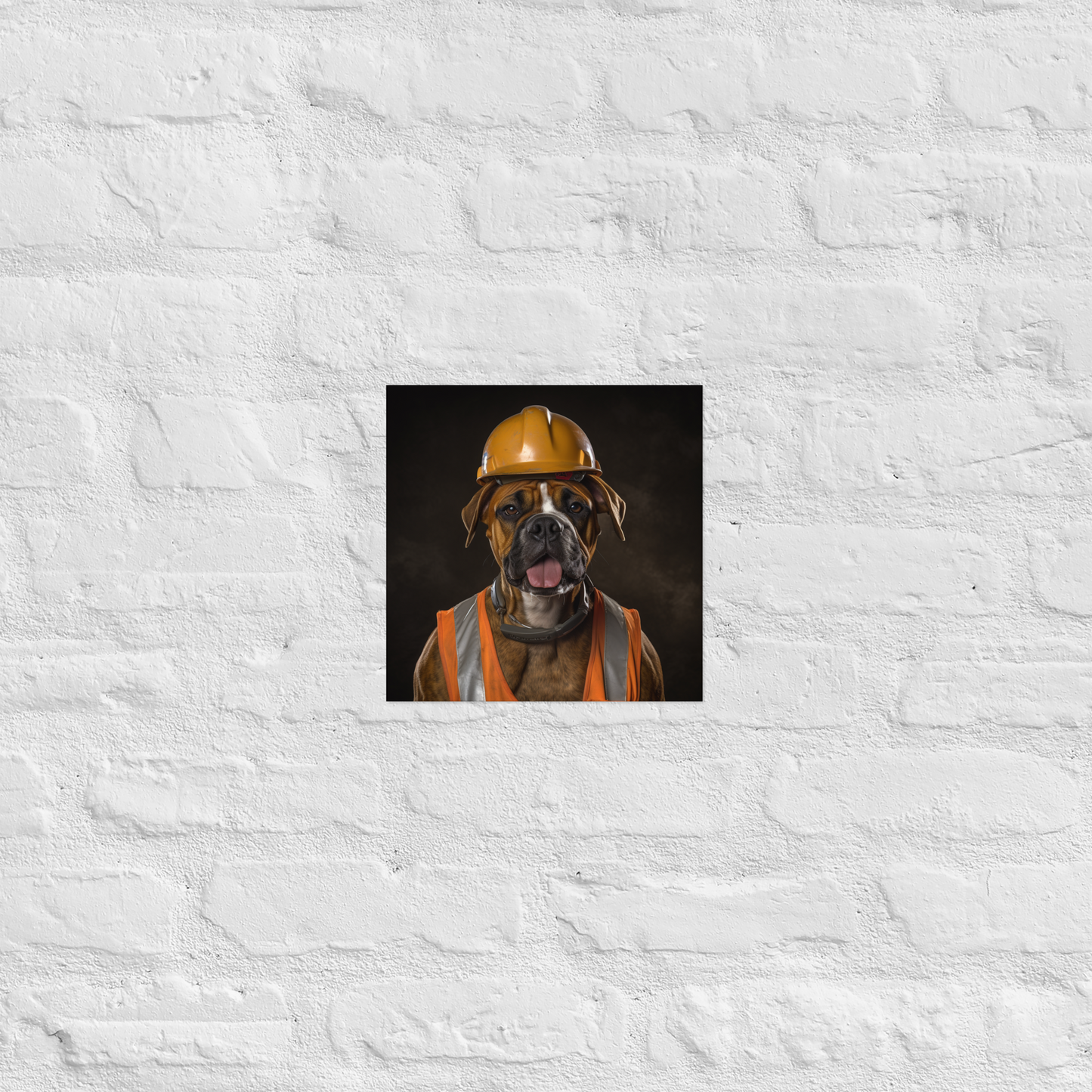 Boxer ConstructionWorker Poster