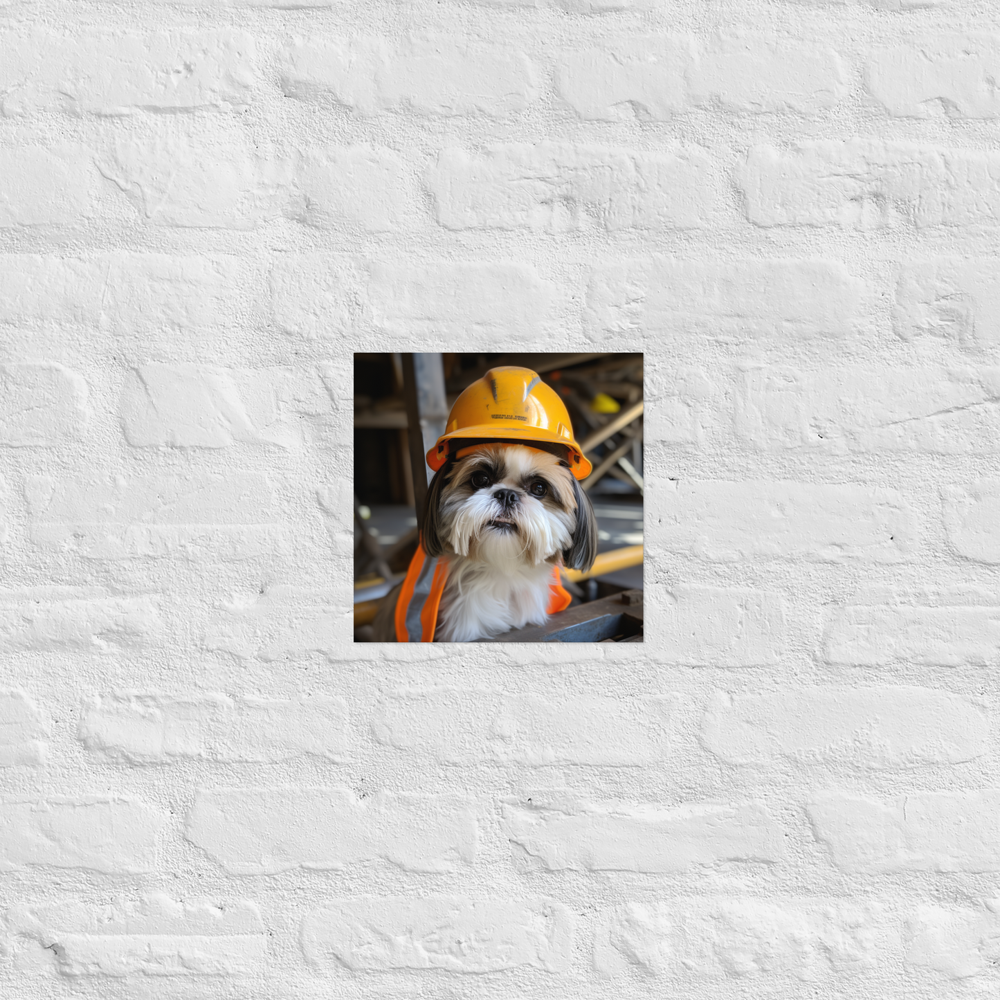 Shih Tzu ConstructionWorker Poster