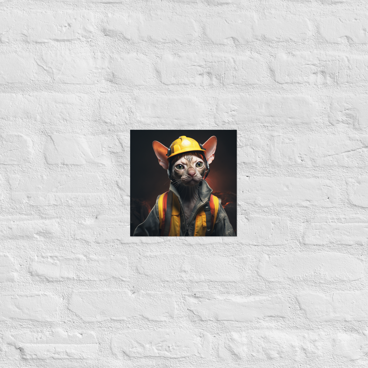 Sphynx ConstructionWorker Poster