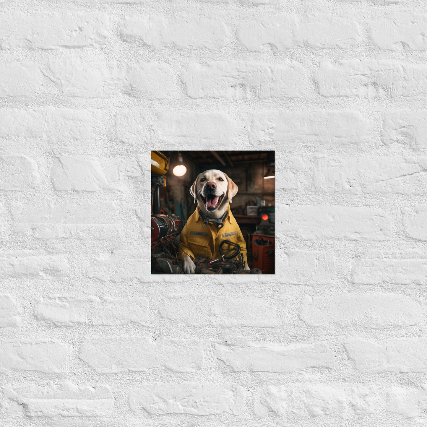 Labrador Retriever AutoMechanic Poster