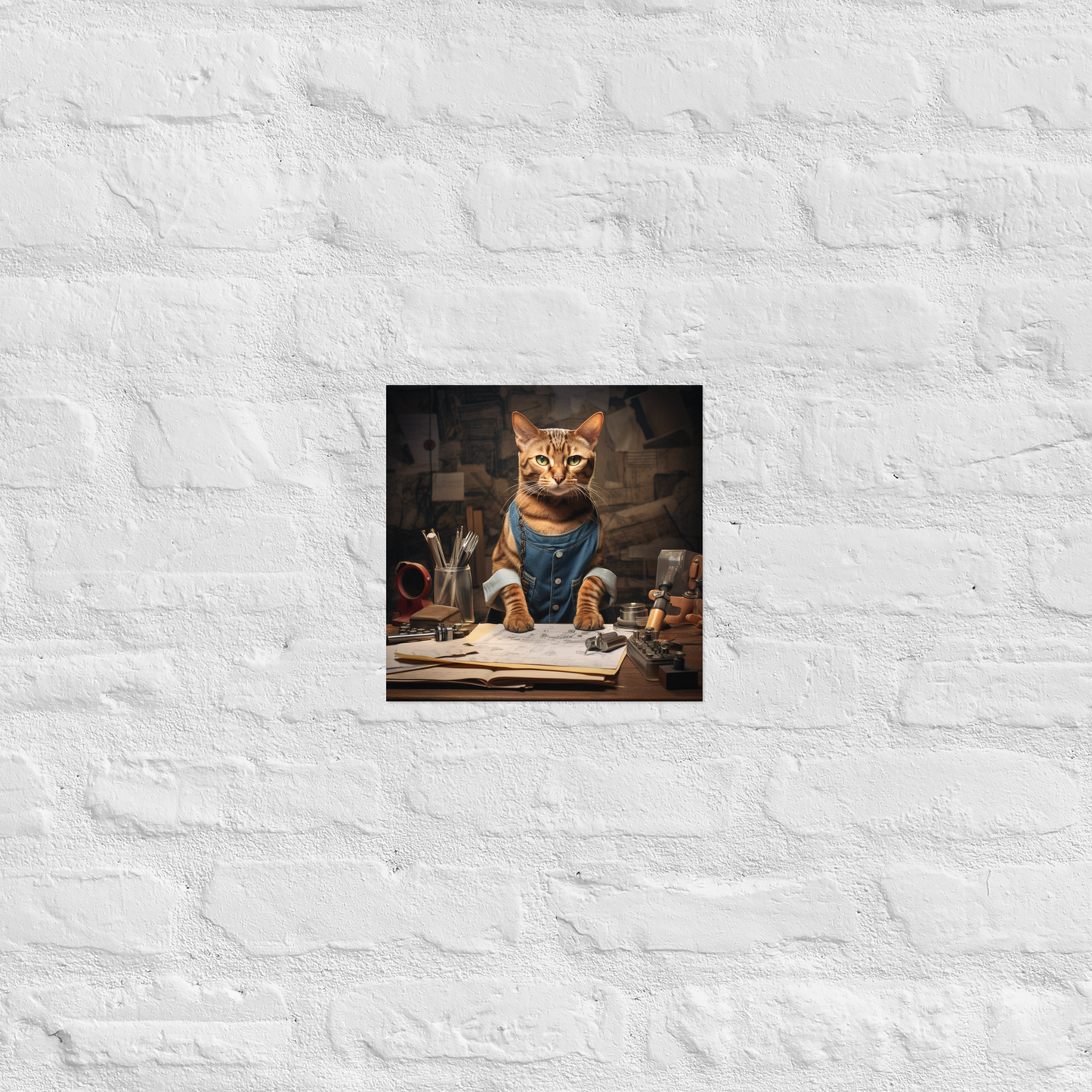 Domestic Shorthair AutoMechanic Poster