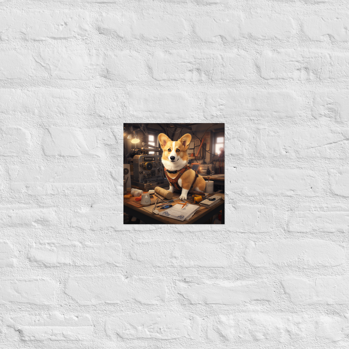 Pembroke Welsh Corgi AutoMechanic Poster