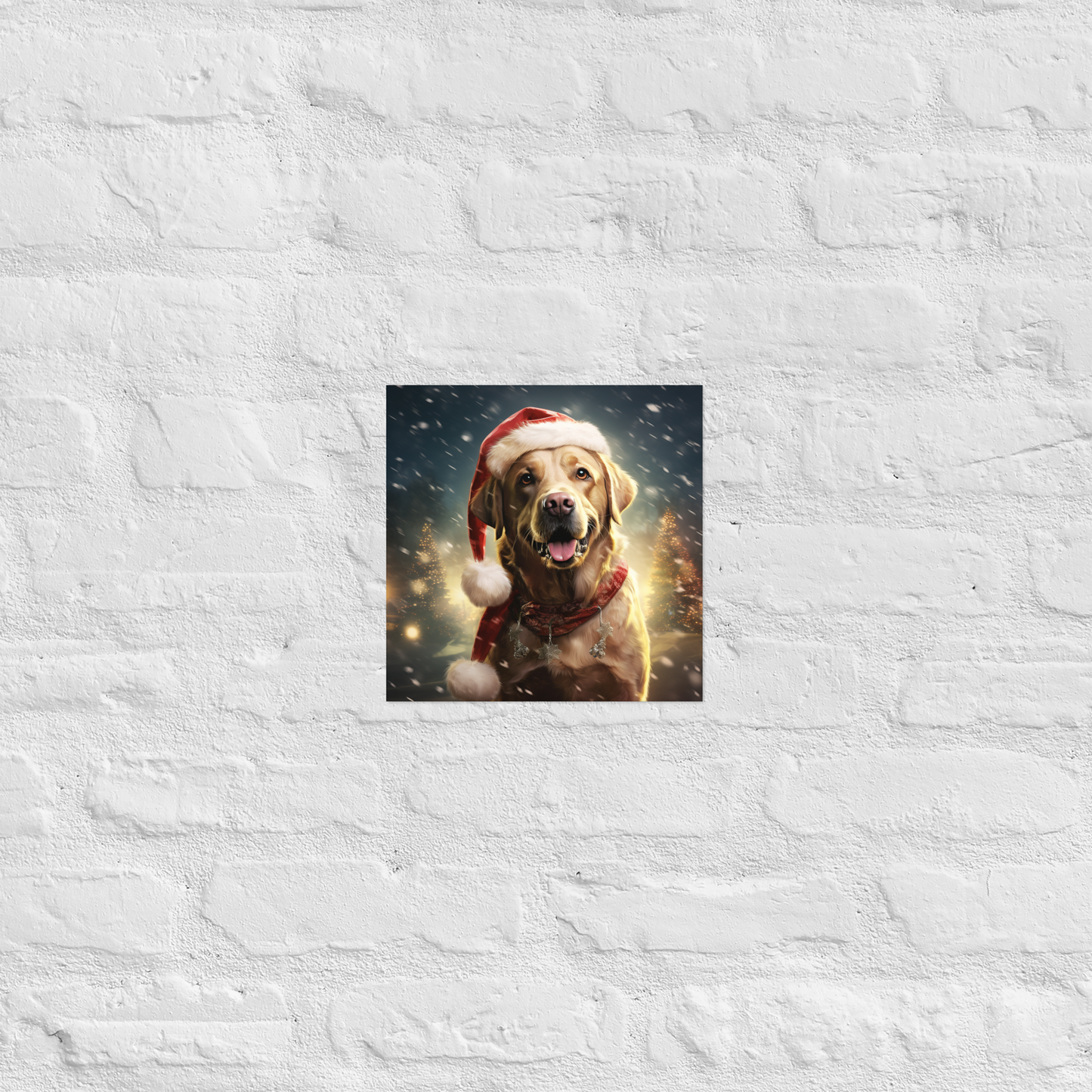 Labrador Retriever Christmas Poster