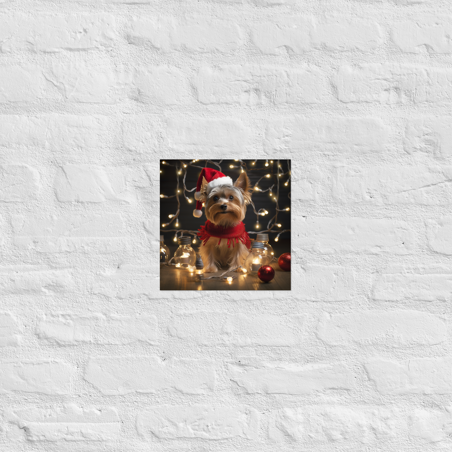 Yorkshire Terrier Christmas Poster