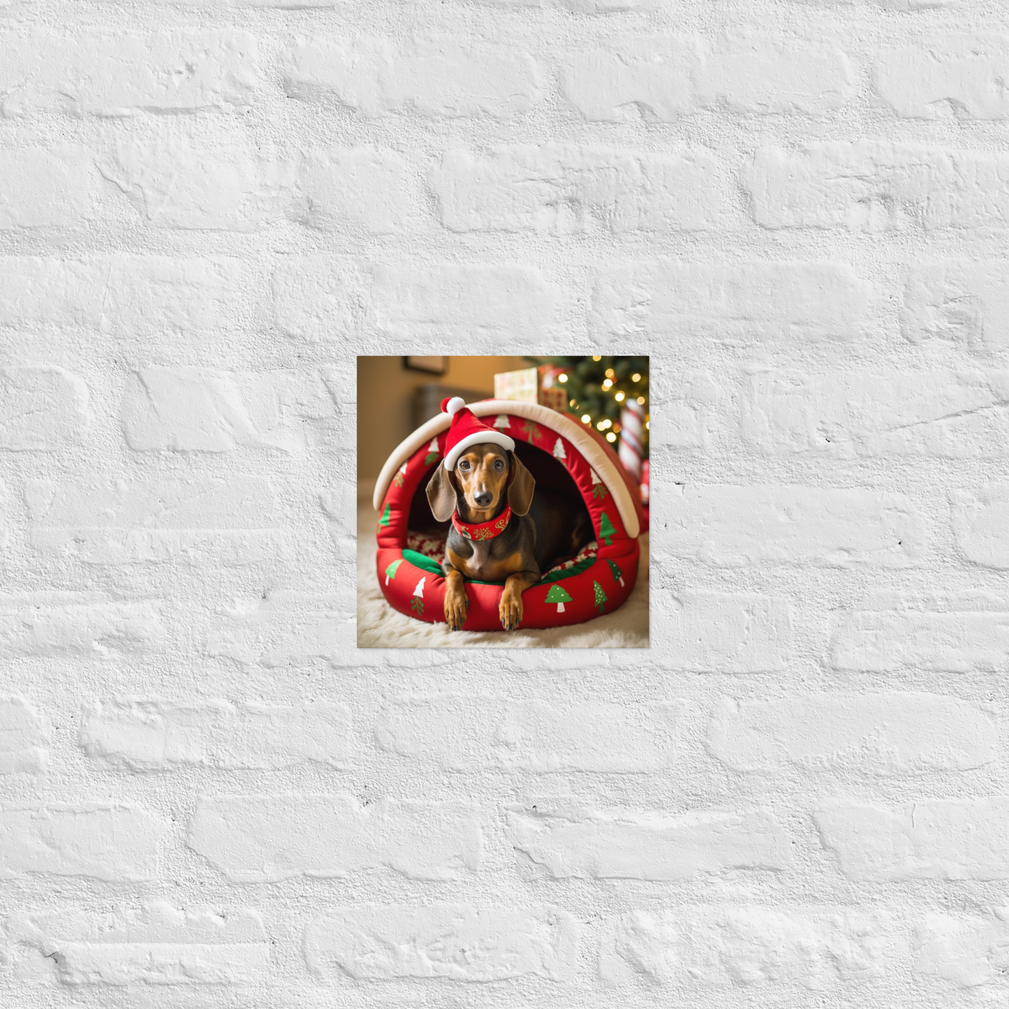 Dachshund Christmas Poster