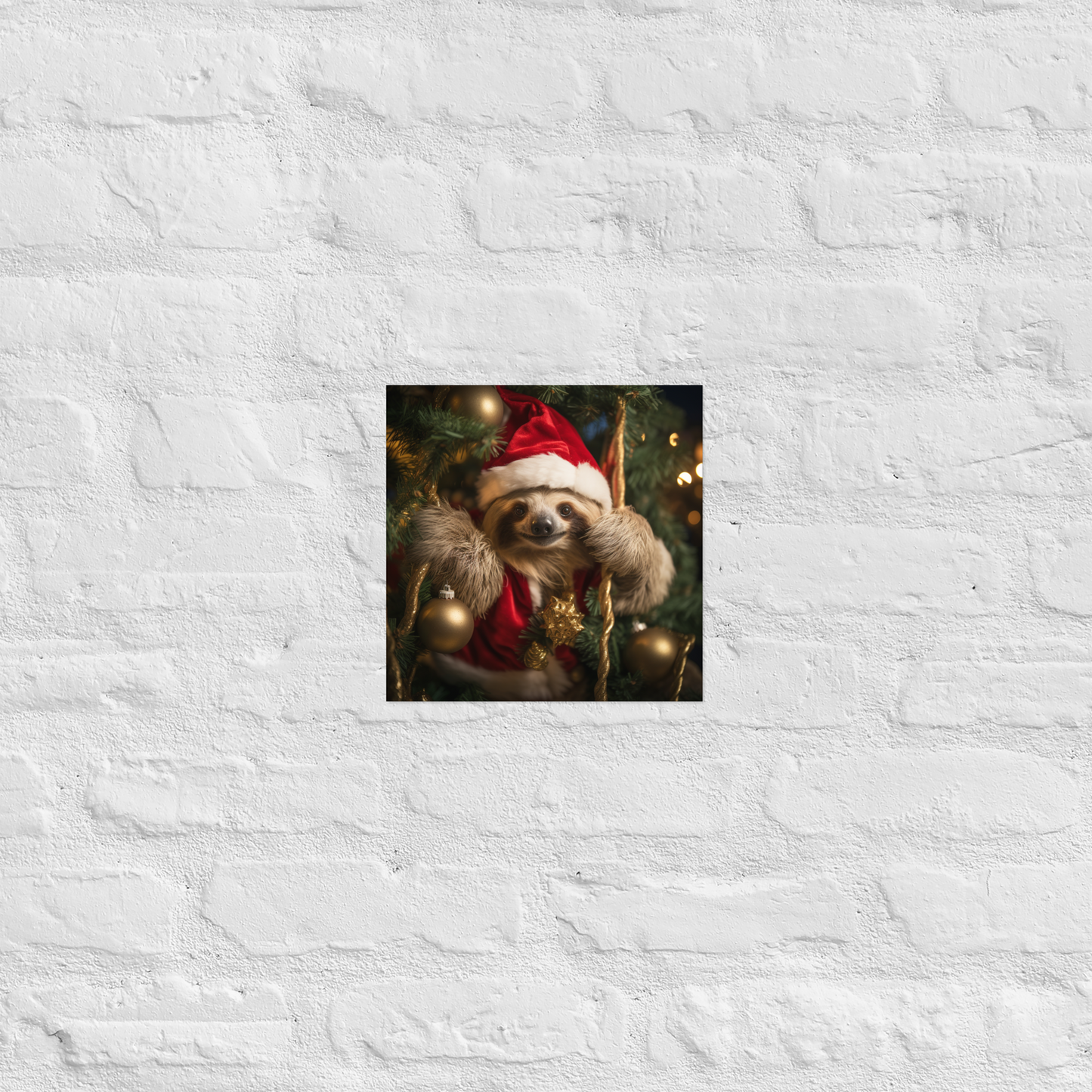 Sloth Christmas Poster