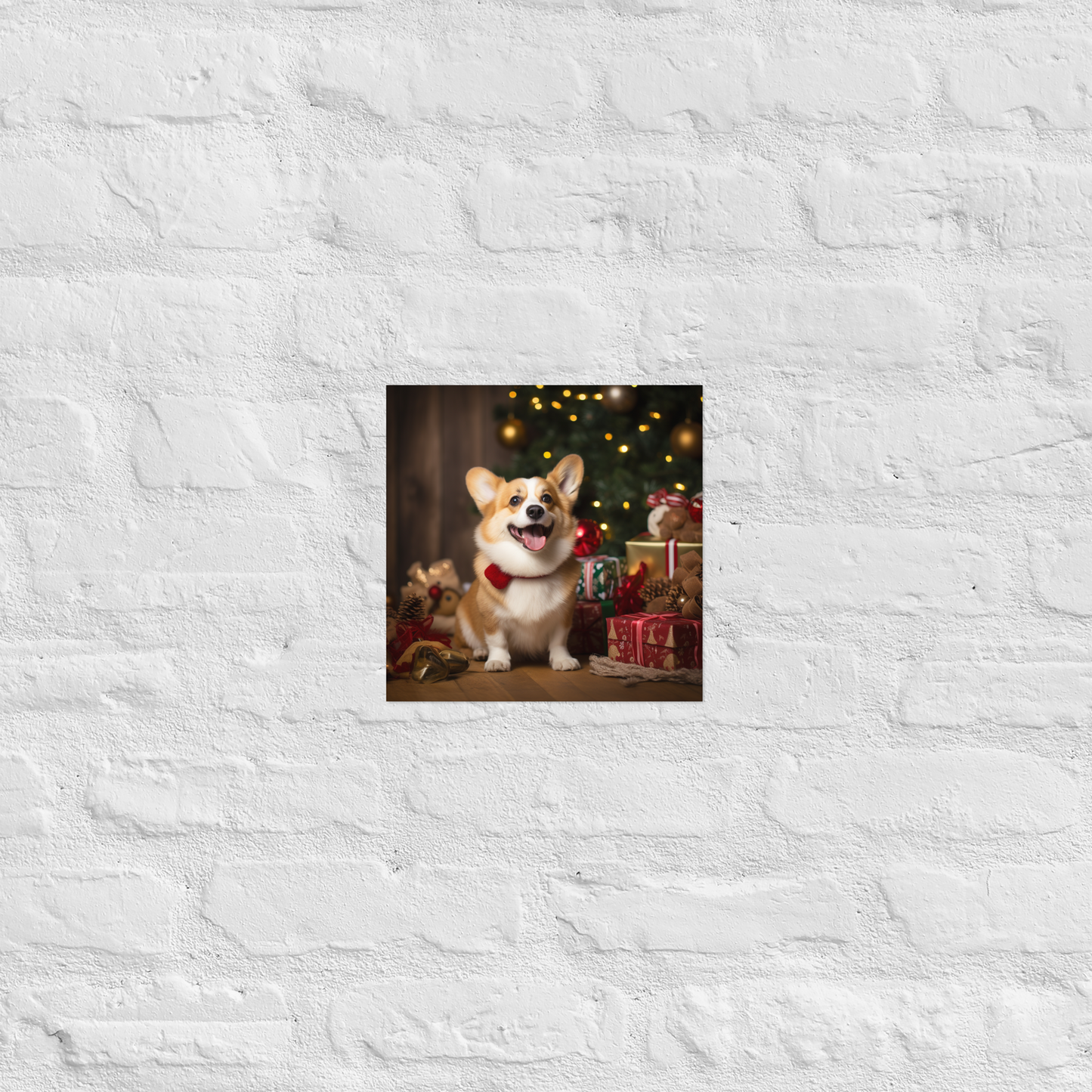 Pembroke Welsh Corgi Christmas Poster