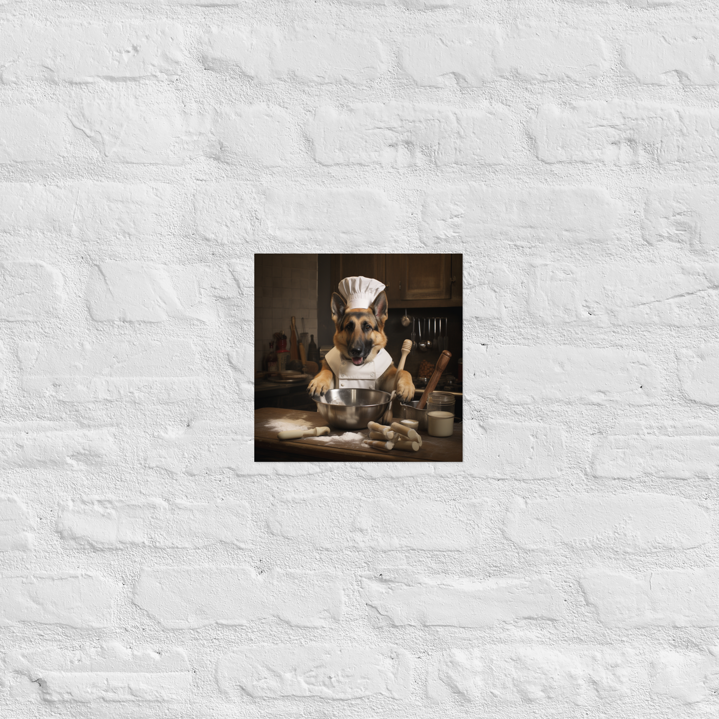 German Shepherd Chef Poster