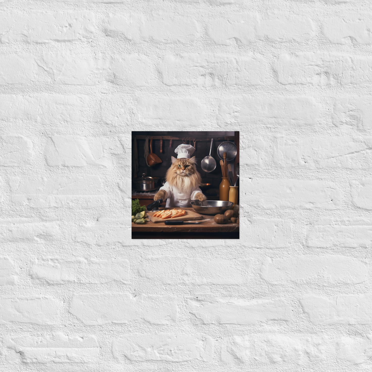 Maine Coon Chef Poster