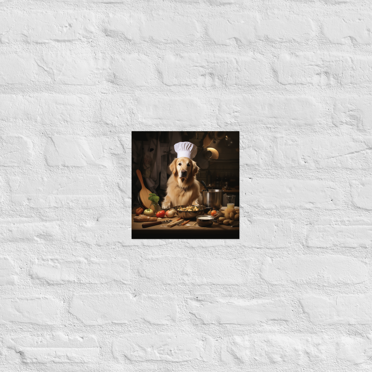 Golden Retriever Chef Poster