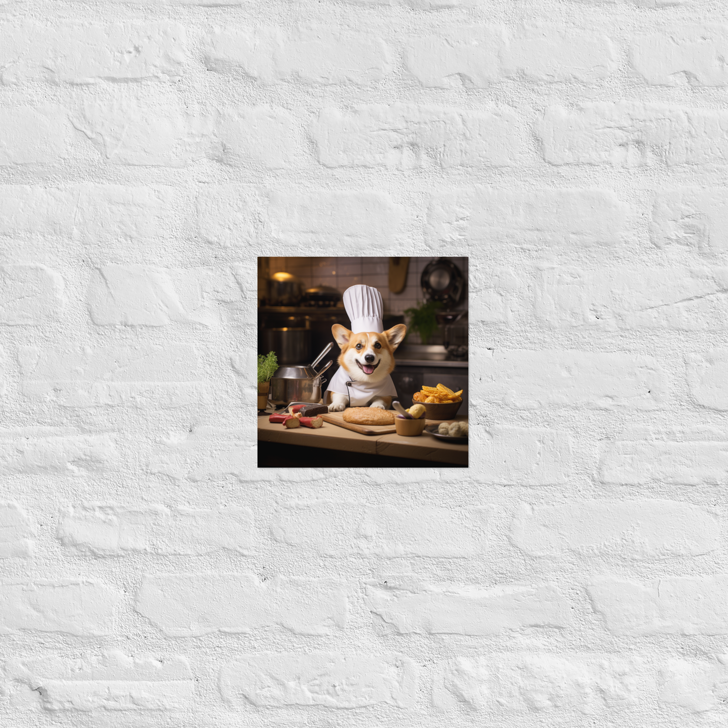 Pembroke Welsh Corgi Chef Poster