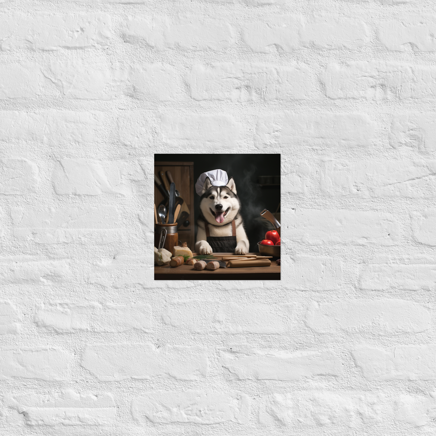 Siberian Husky Chef Poster