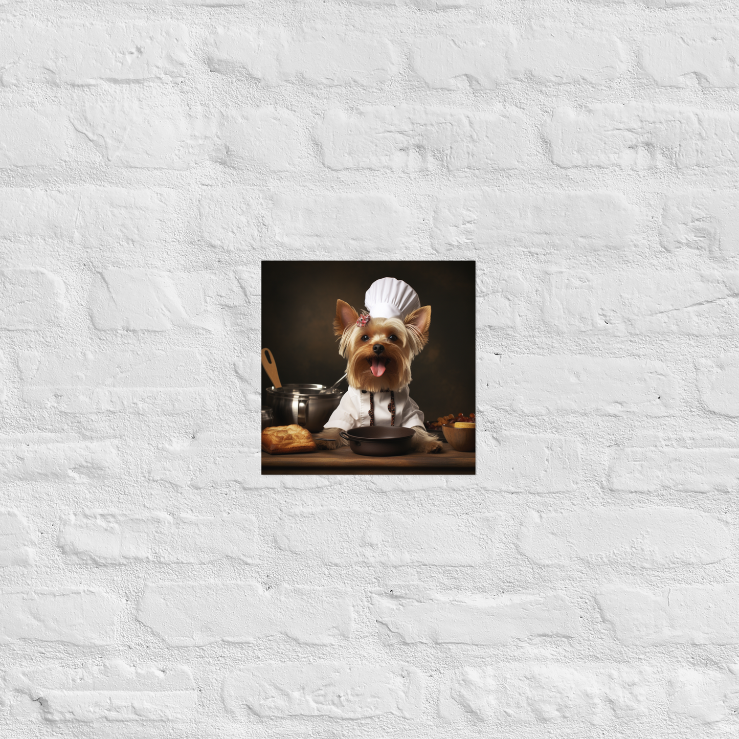 Yorkshire Terrier Chef Poster