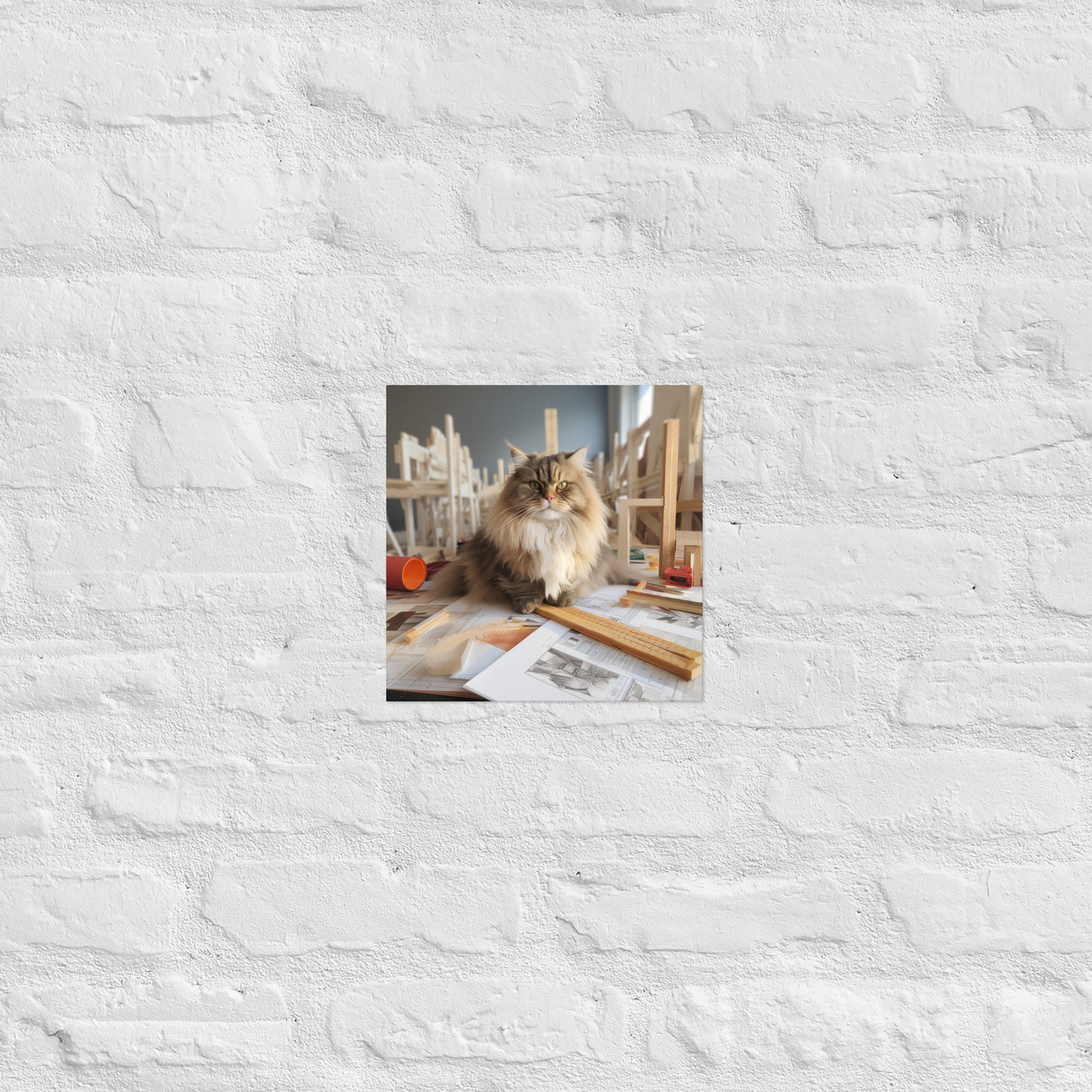 Maine Coon Architect Poster