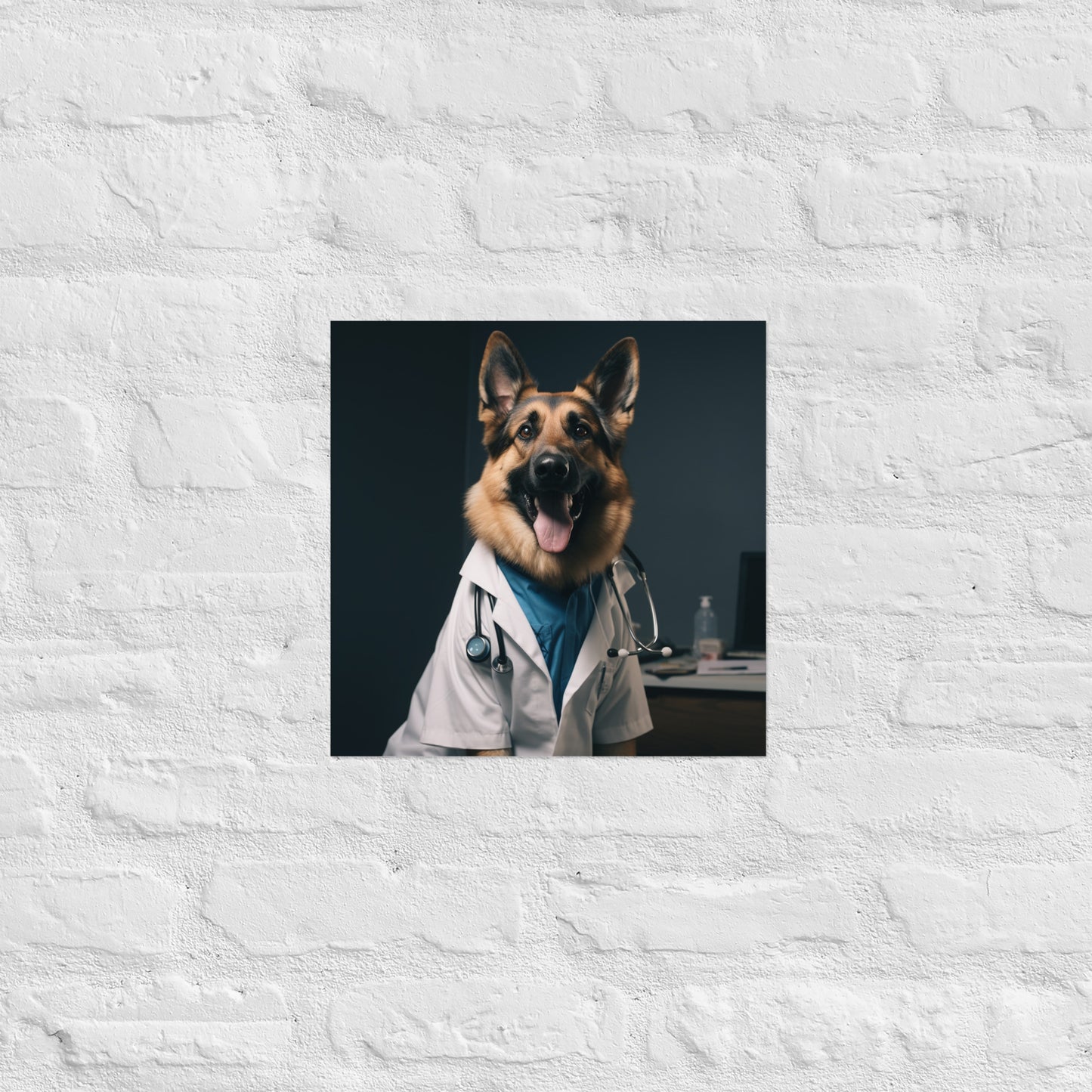 German Shepherd Doctor Poster