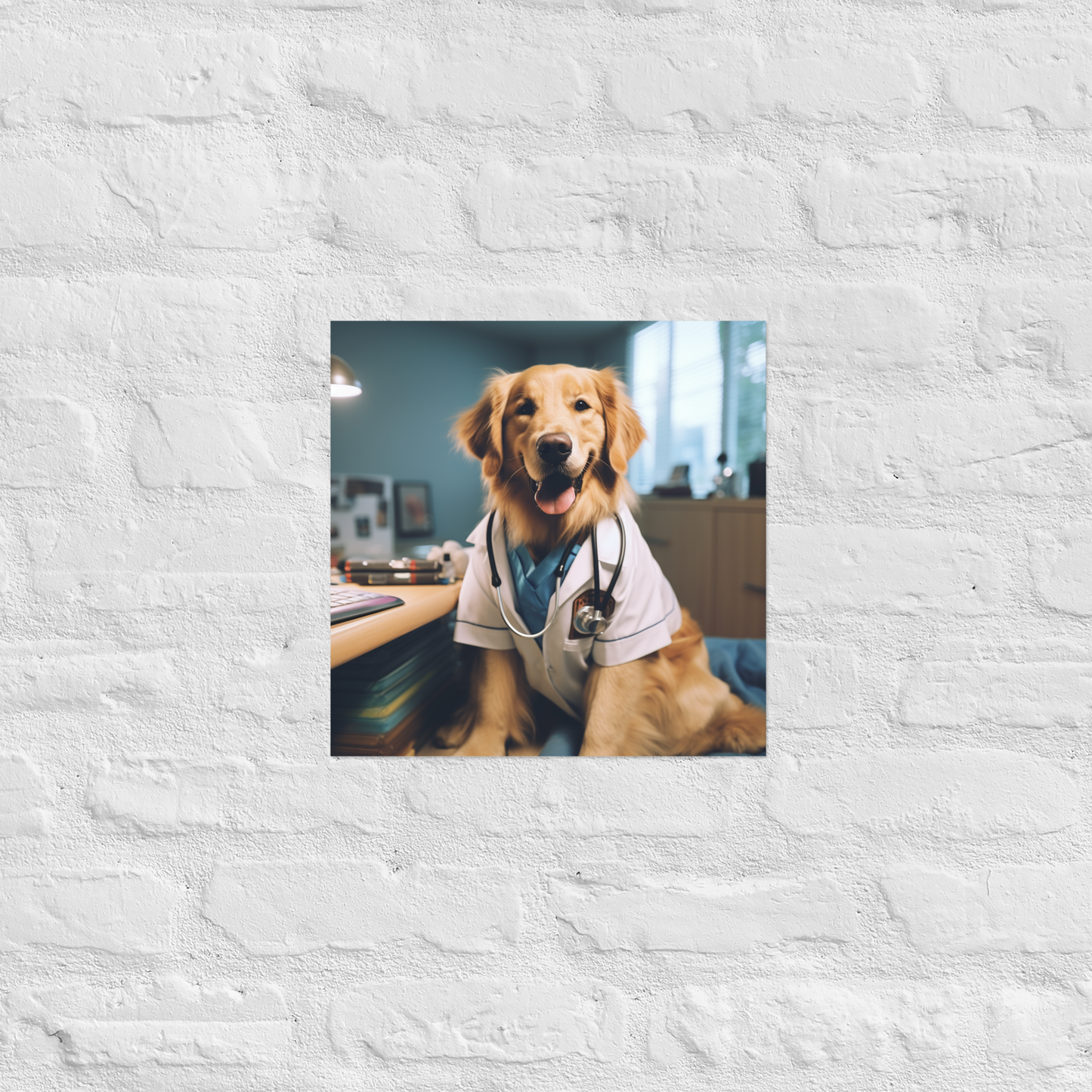 Golden Retriever Doctor Poster