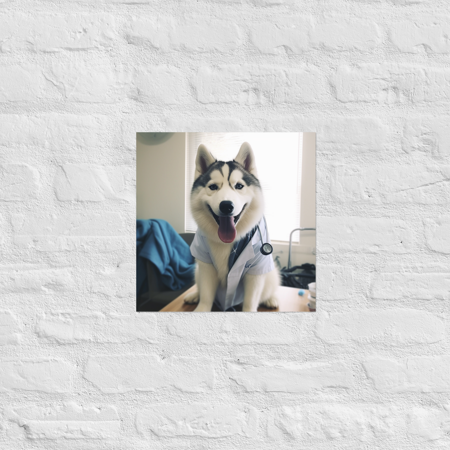 Siberian Husky Doctor Poster