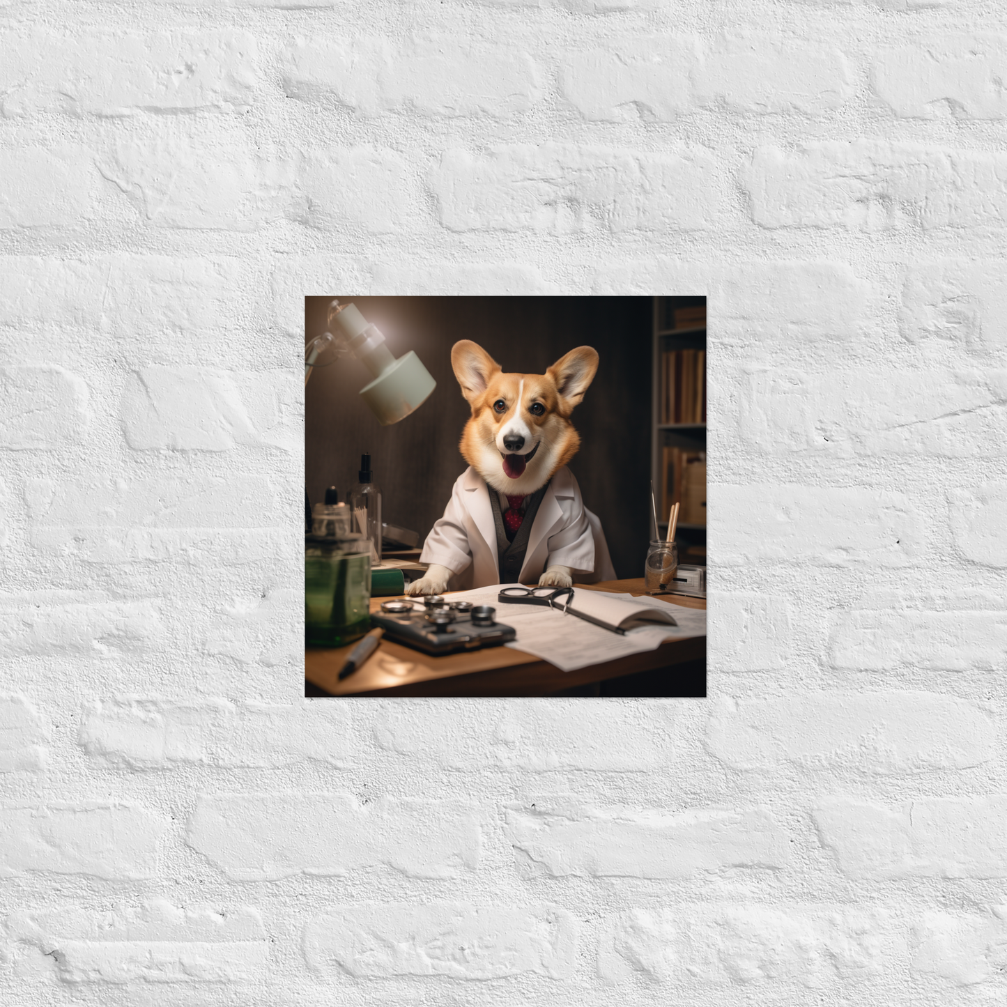 Pembroke Welsh Corgi Doctor Poster