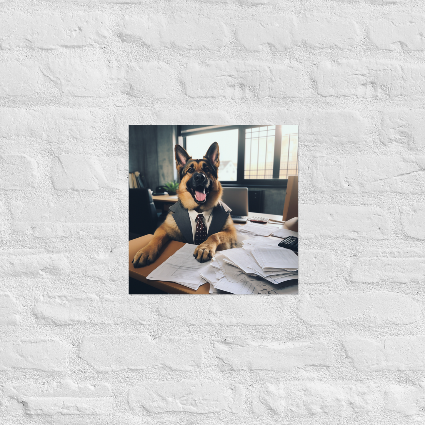 German Shepherd Lawyer Poster