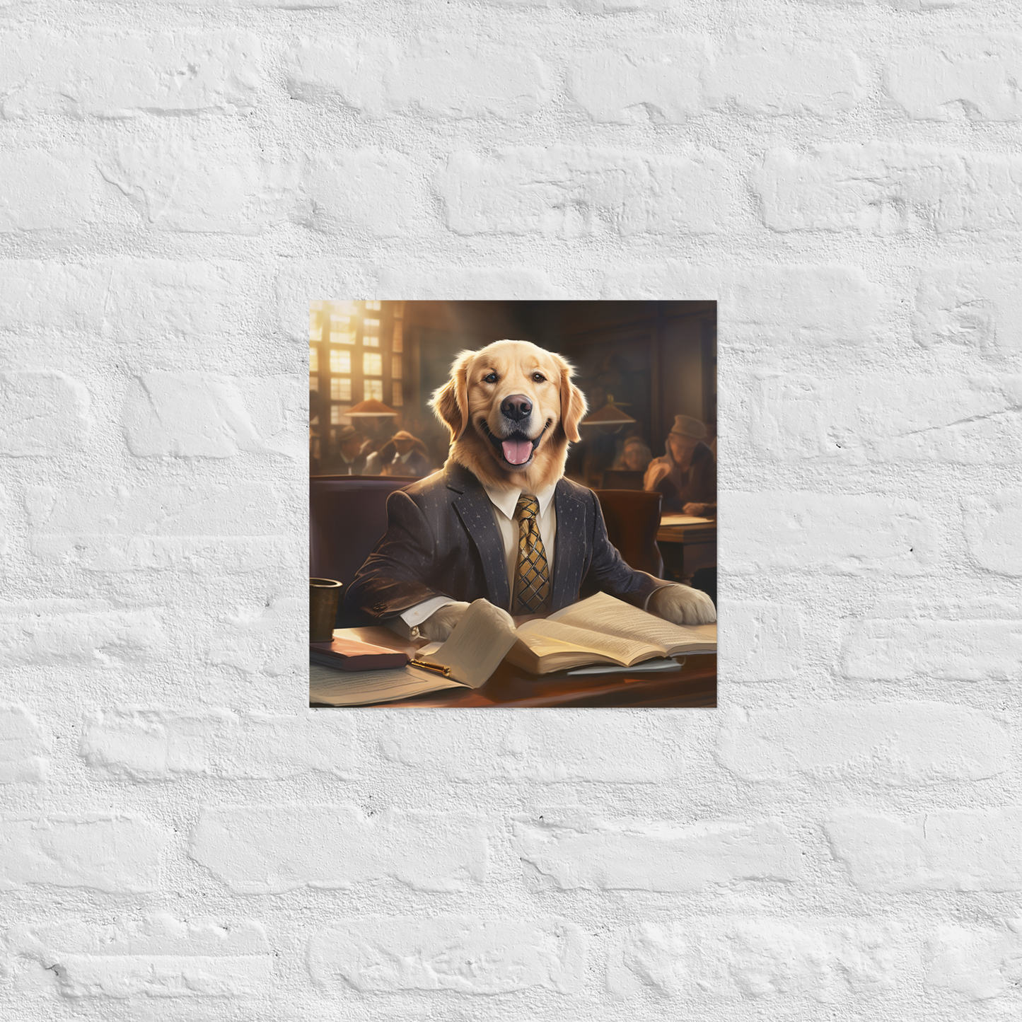 Golden Retriever Lawyer Poster