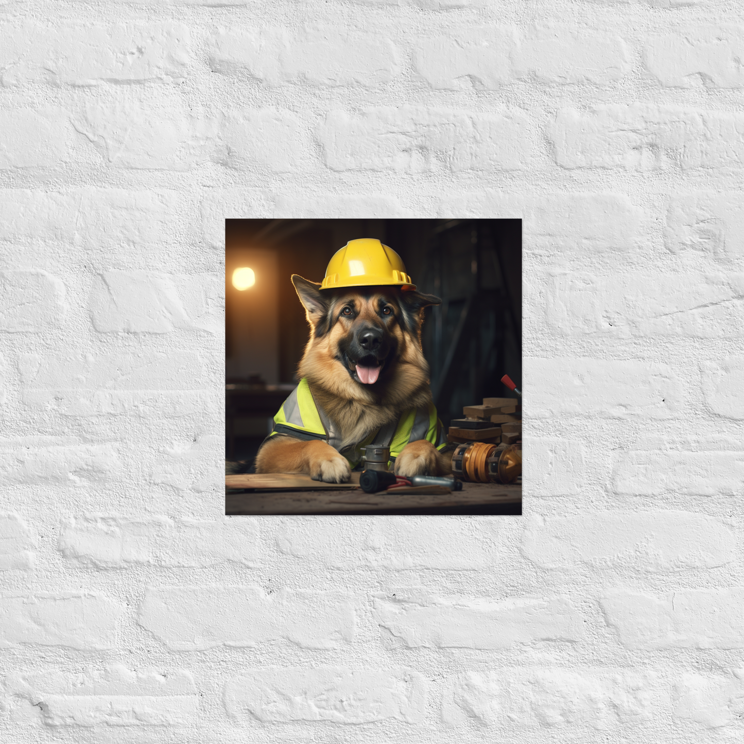 German Shepherd Engineer Poster