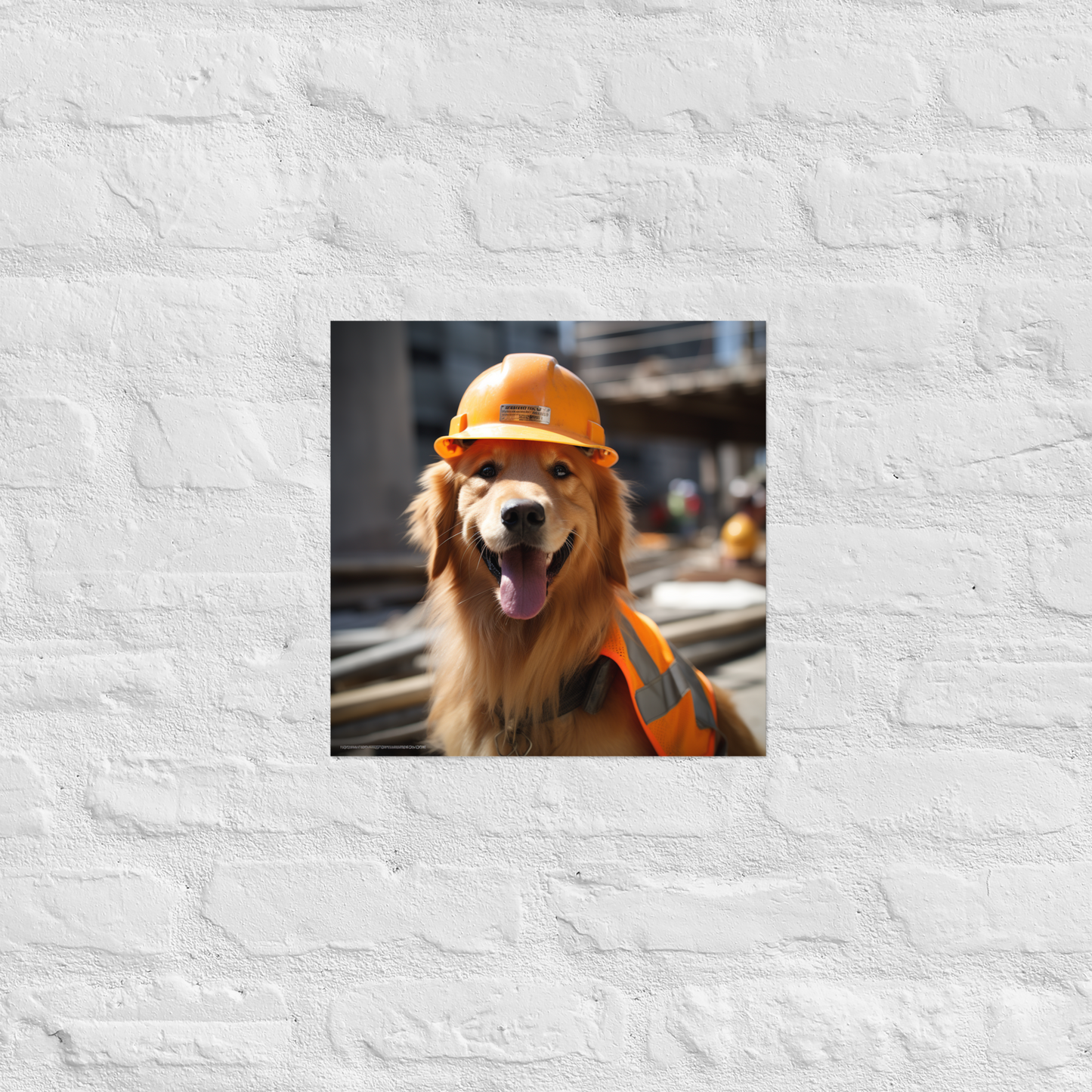 Golden Retriever Engineer Poster