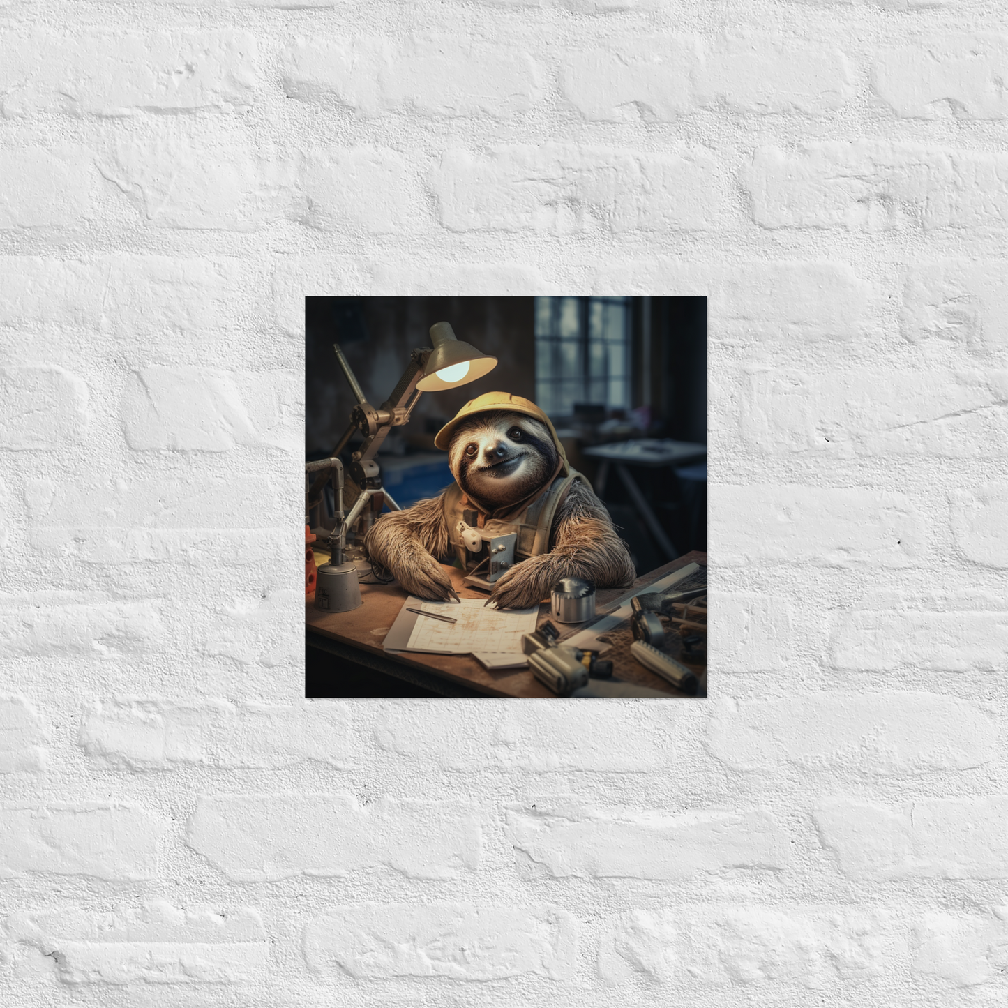 Sloth Engineer Poster