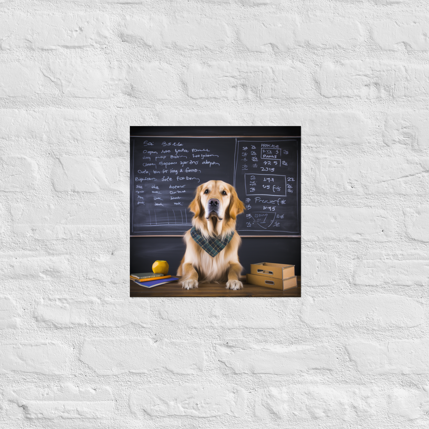 Golden Retriever Teacher Poster