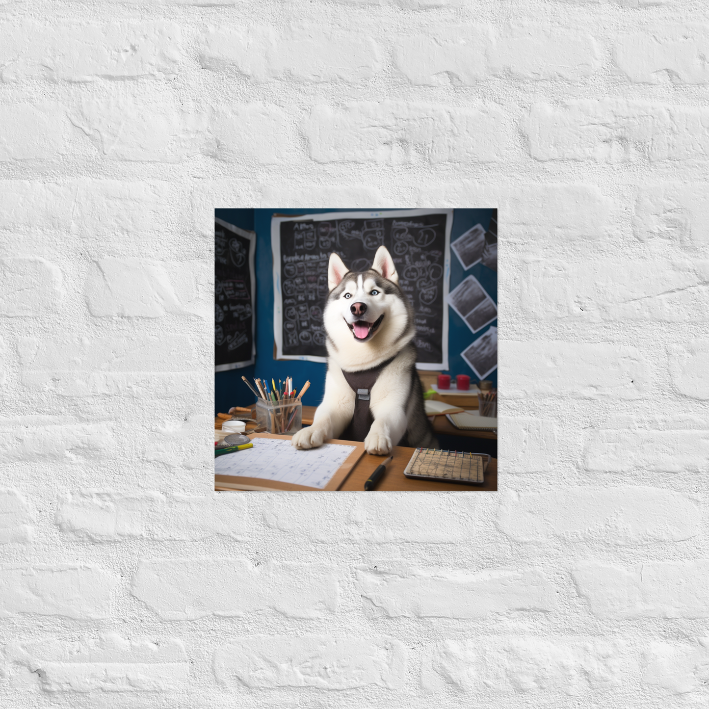 Siberian Husky Teacher Poster