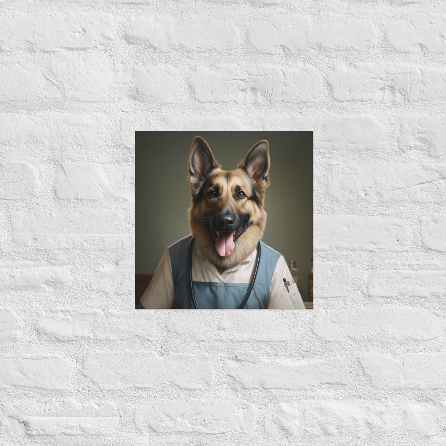 German Shepherd Nurse Poster