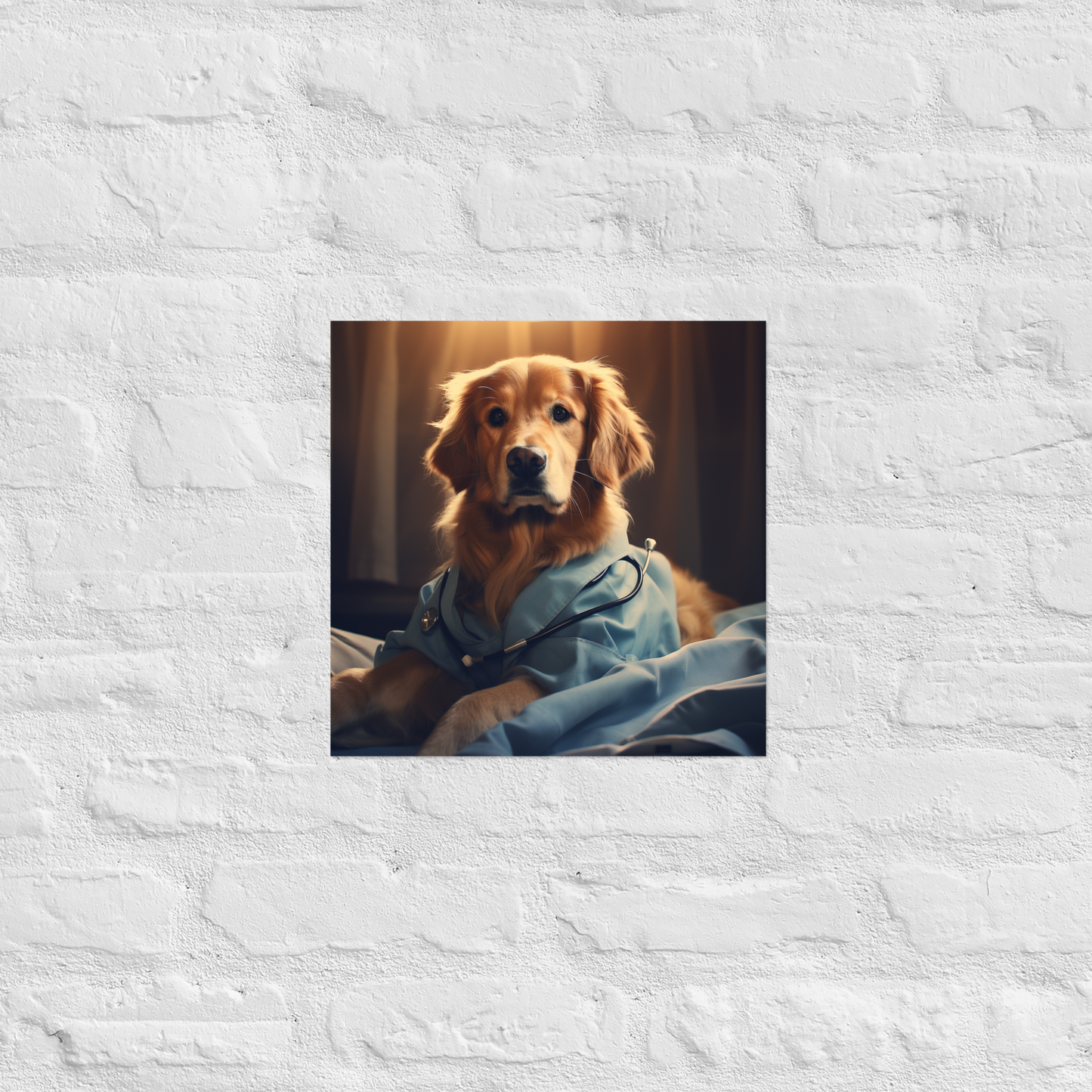 Golden Retriever Nurse Poster