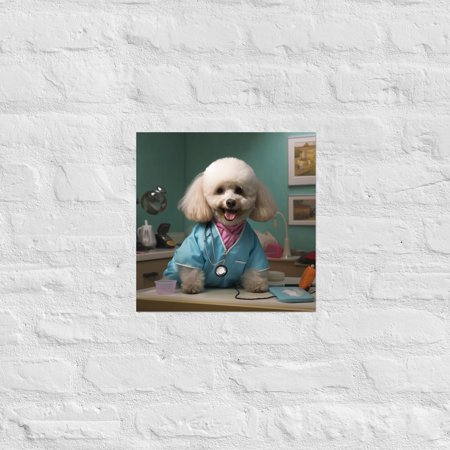 Poodle Nurse Poster