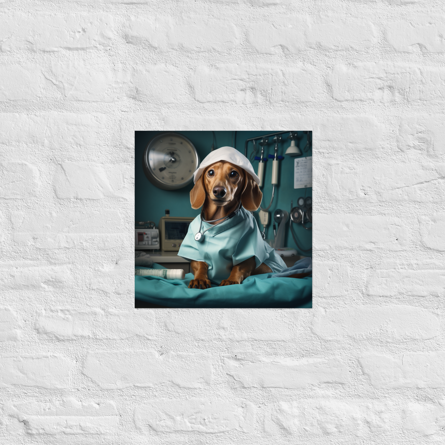 Dachshund Nurse Poster