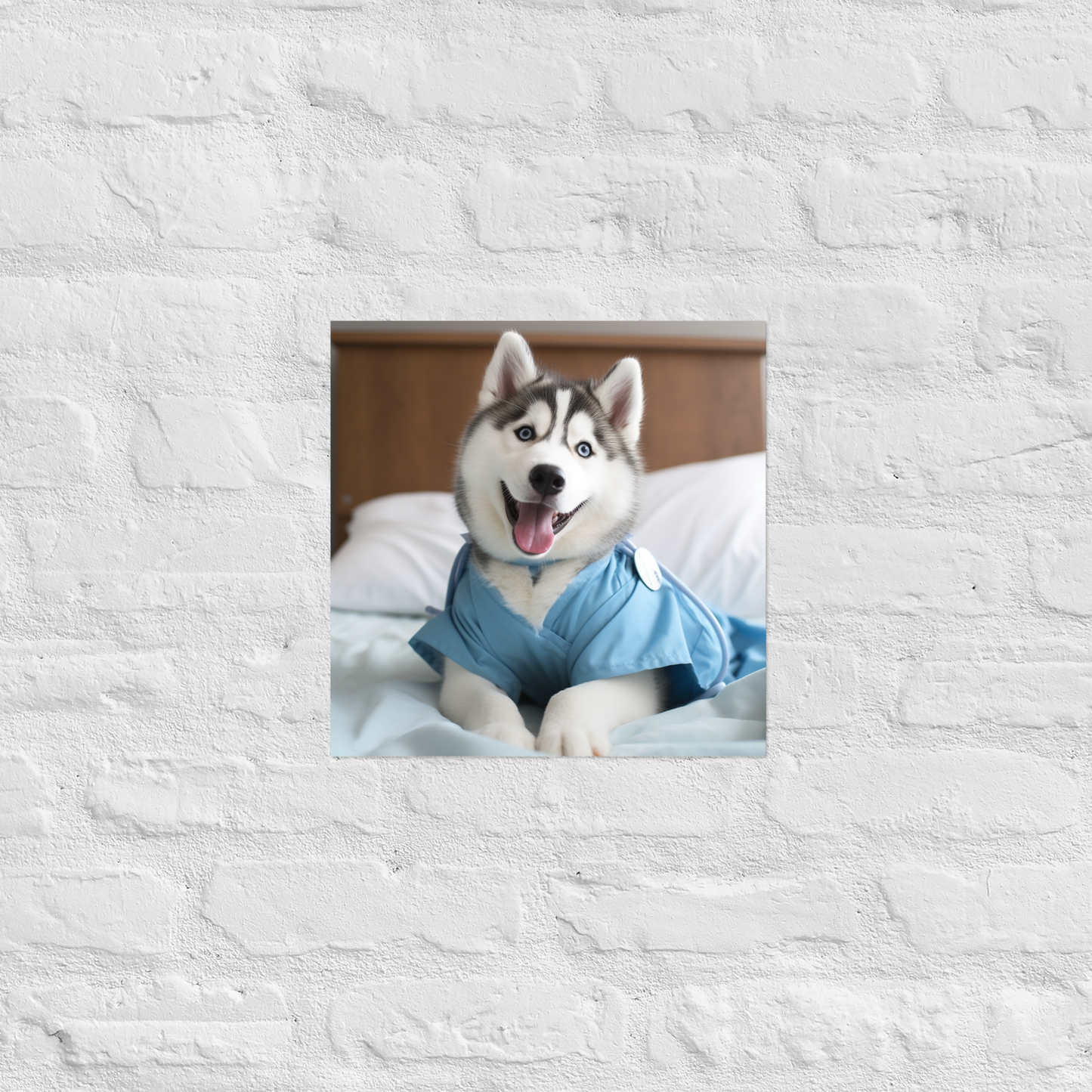 Siberian Husky Nurse Poster