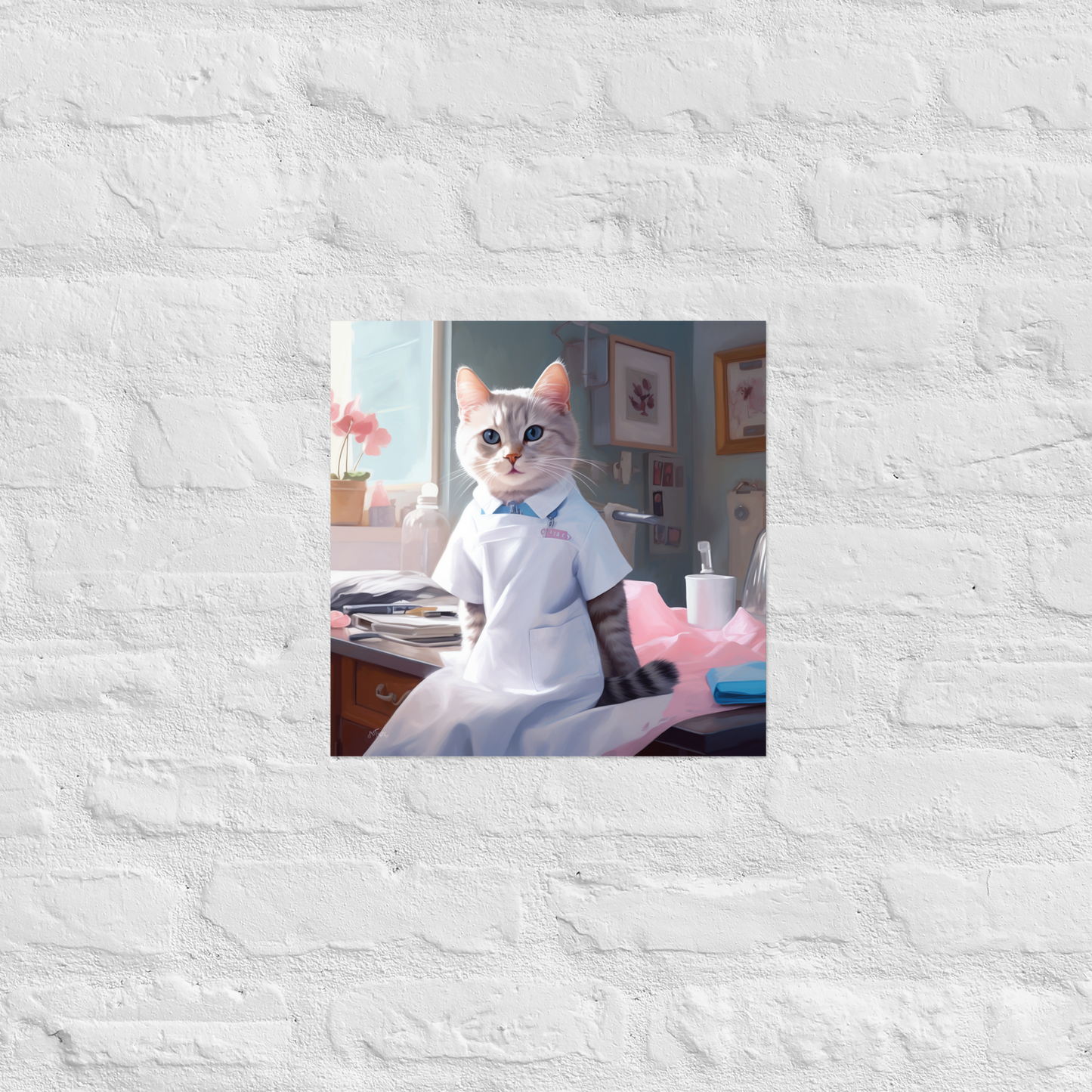 Domestic Shorthair Nurse Poster