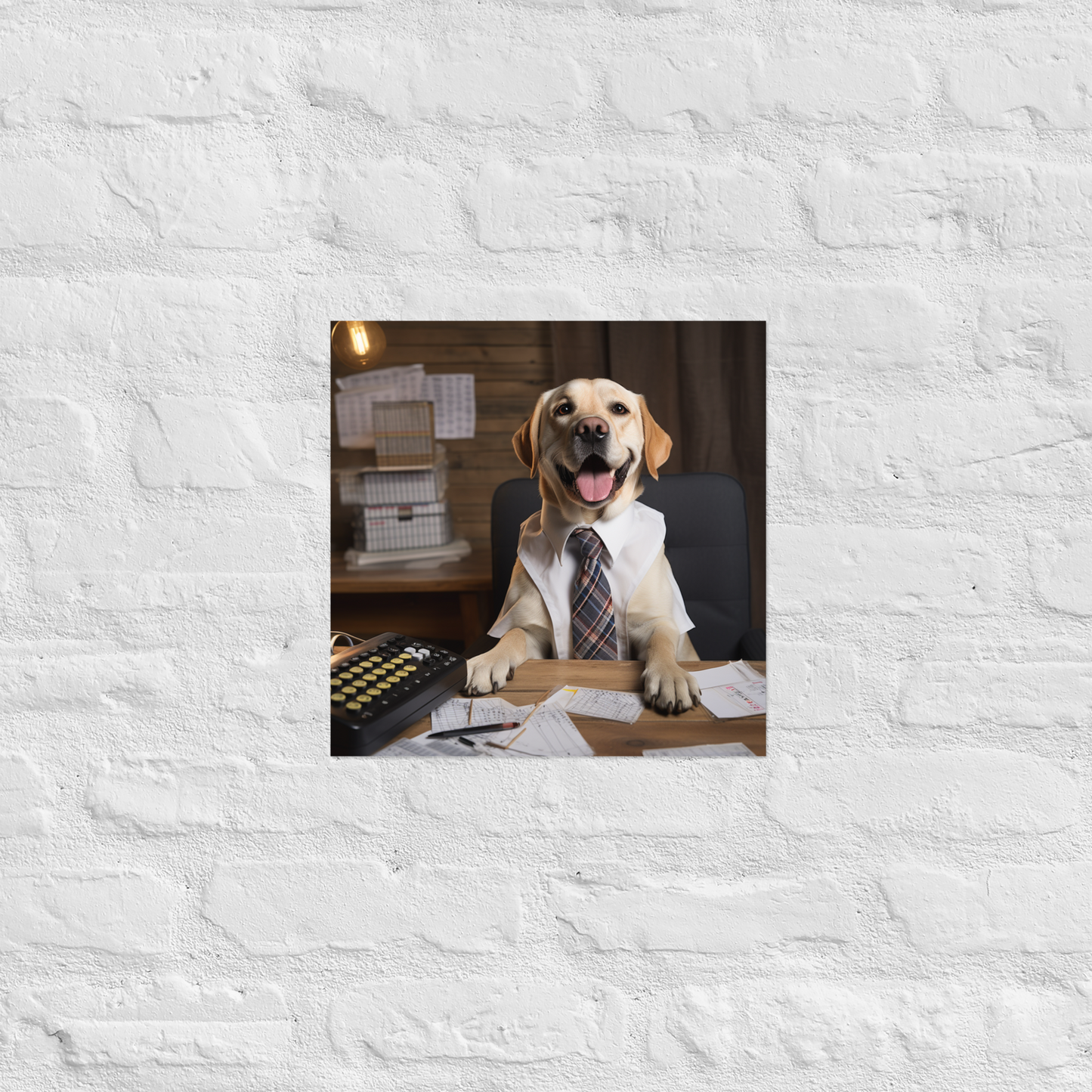 Labrador Retriever Accountant Poster