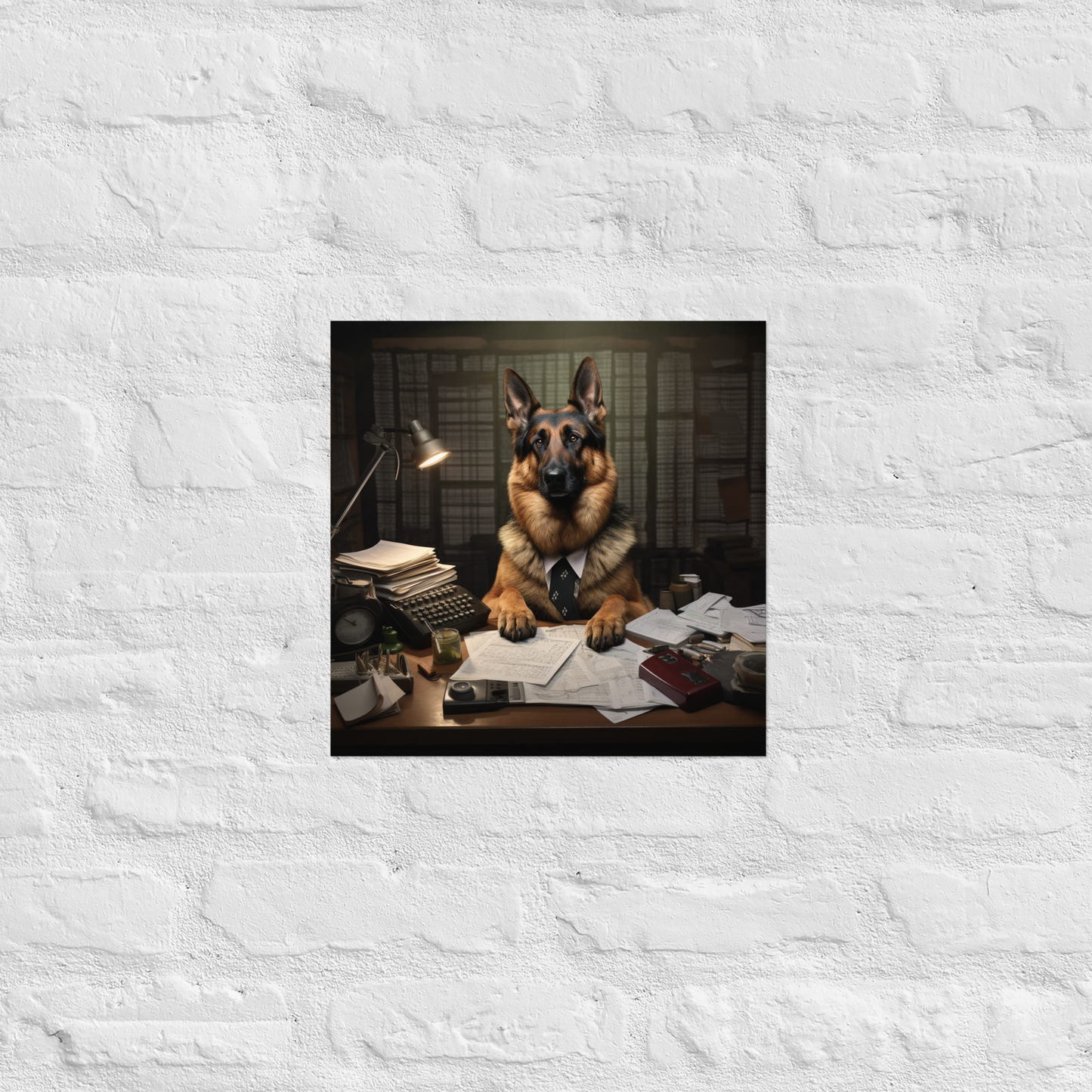 German Shepherd Accountant Poster