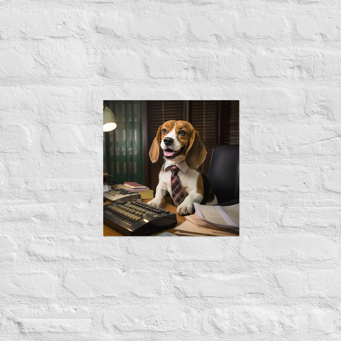 Beagle Accountant Poster