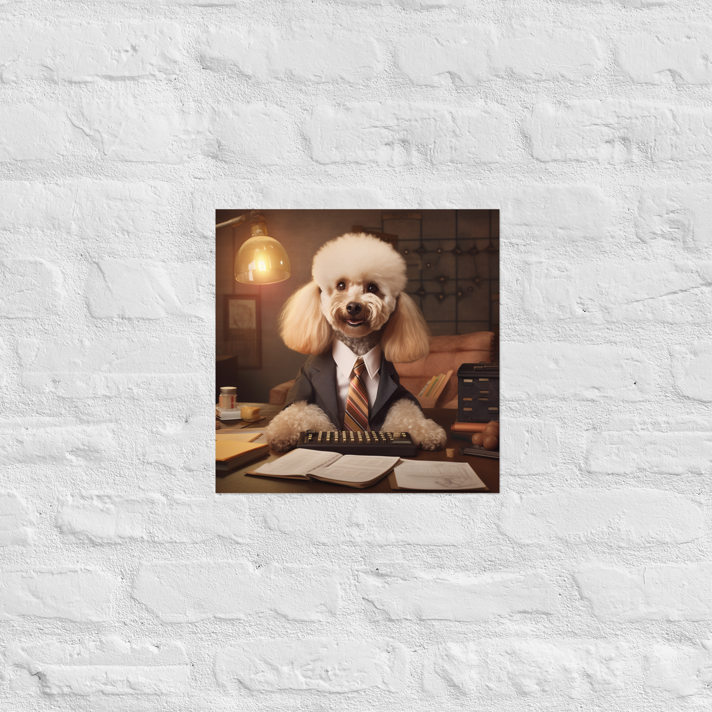 Poodle Accountant Poster