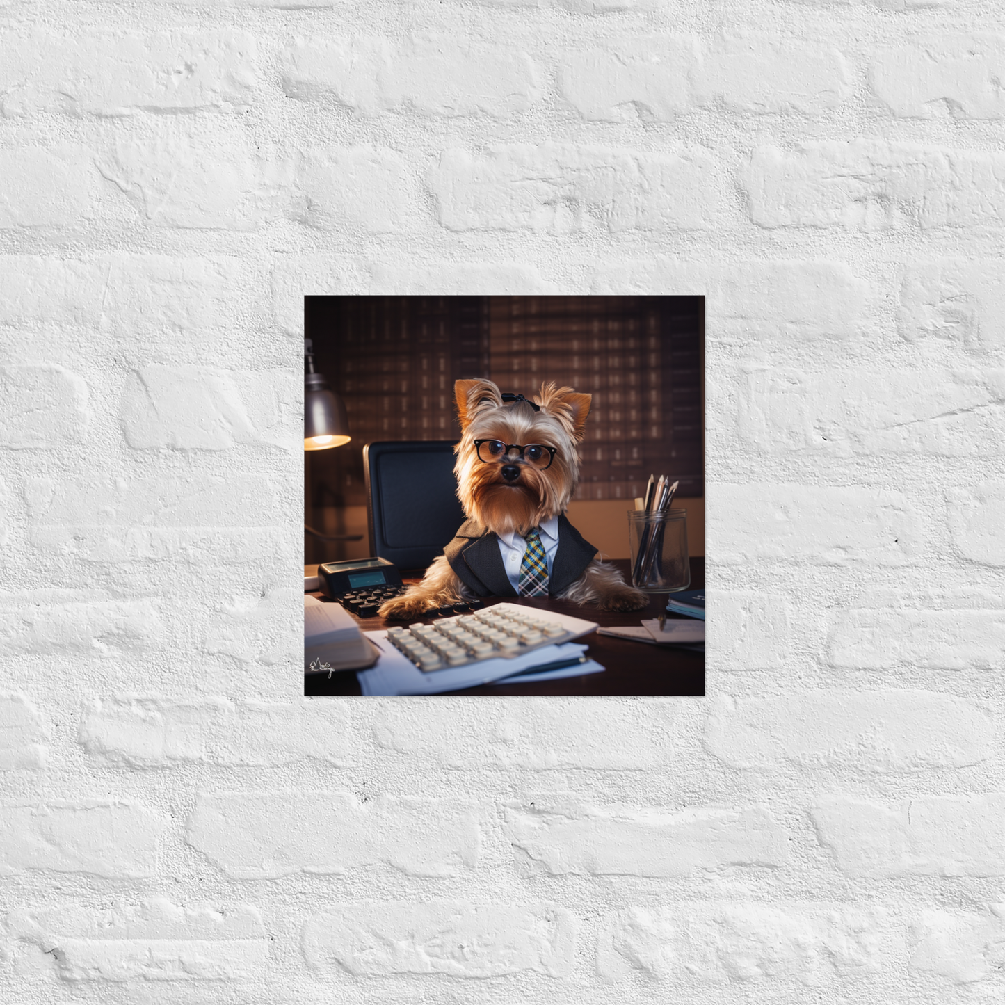 Yorkshire Terrier Accountant Poster